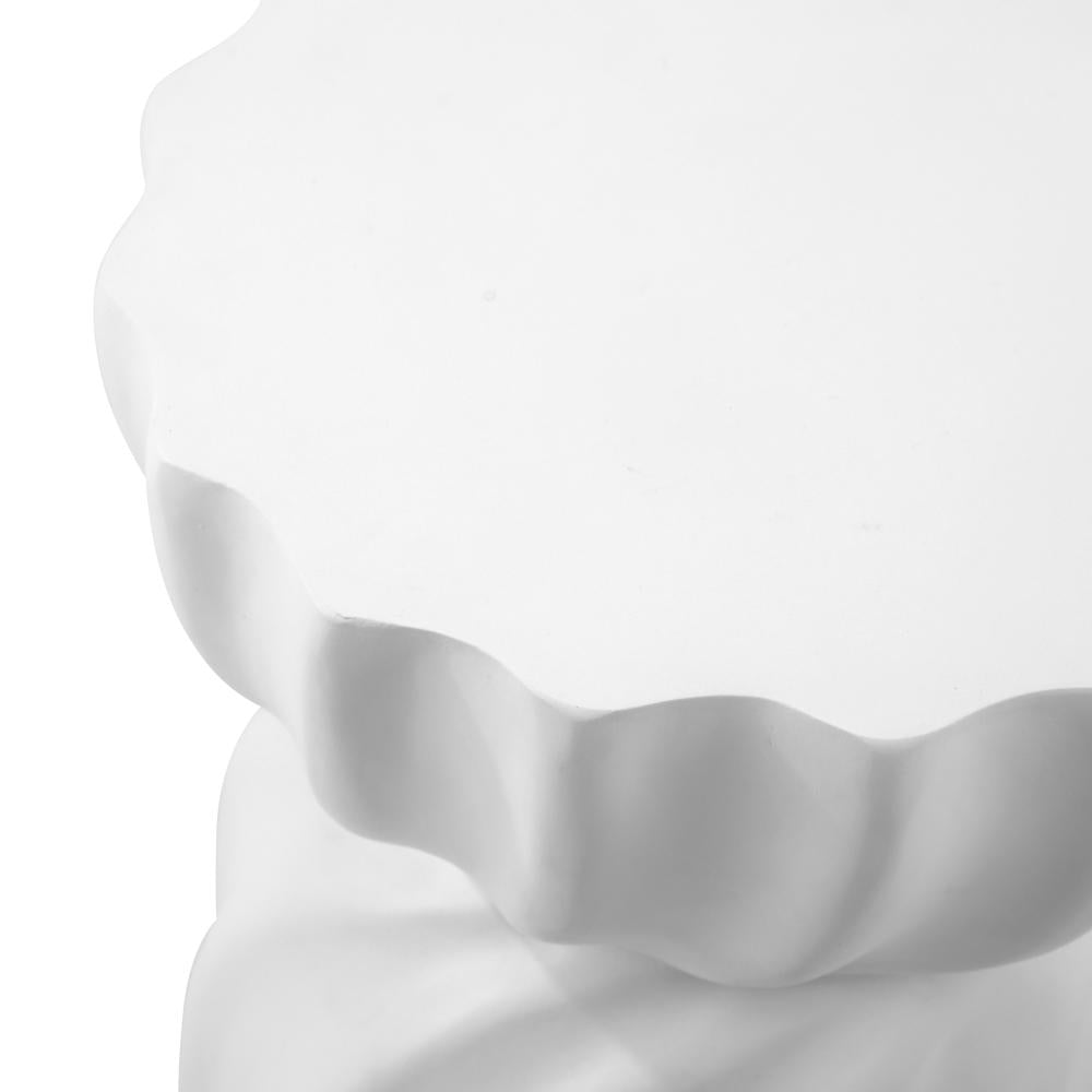 Side Table Terrazzo Hourglass Concrete Stool Stand Oikiture