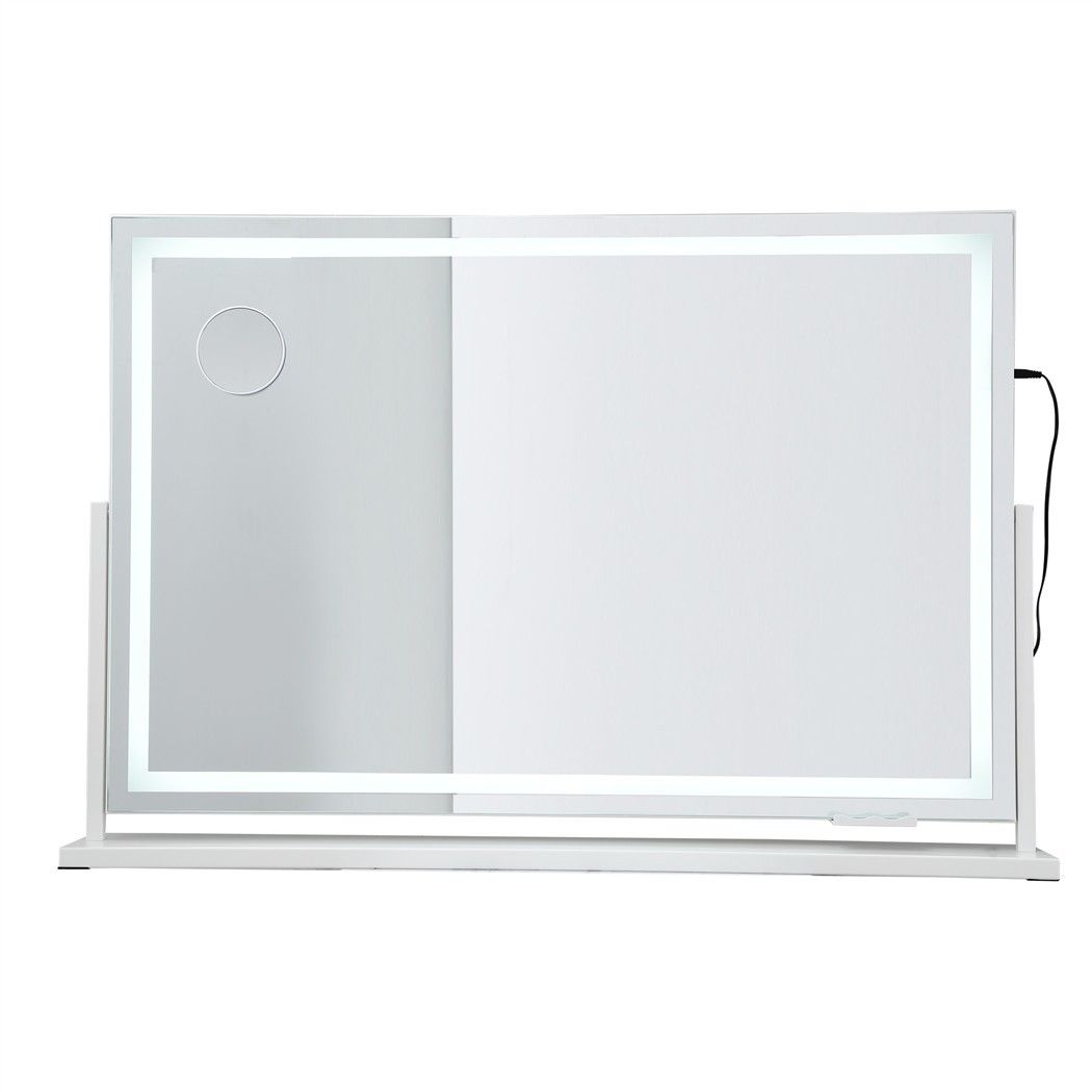 90x60cm Makeup Mirror 360 degree Rotatable Vanity Mirror 10x magnifing