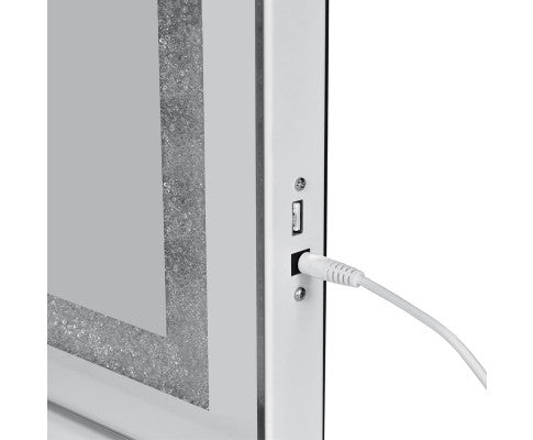 NEW Bluetooth Makeup Mirror 58X46cm Crystal Hollywood with Light LED Vanity Embellir