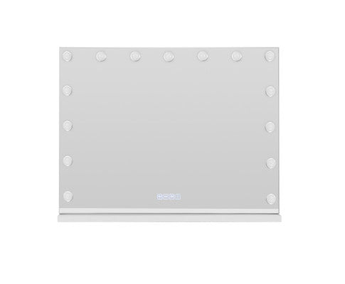 NEW Bluetooth Makeup Mirror 80X58cm Hollywood with Light Vanity Wall 18 LED Embellir