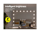 NEW Bluetooth Makeup Mirror 80X58cm Hollywood with Light Vanity Wall 18 LED Embellir