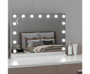 NEW Bluetooth Makeup Mirror 80X58cm Hollywood with Light Vanity Wall 18 LED Embellir