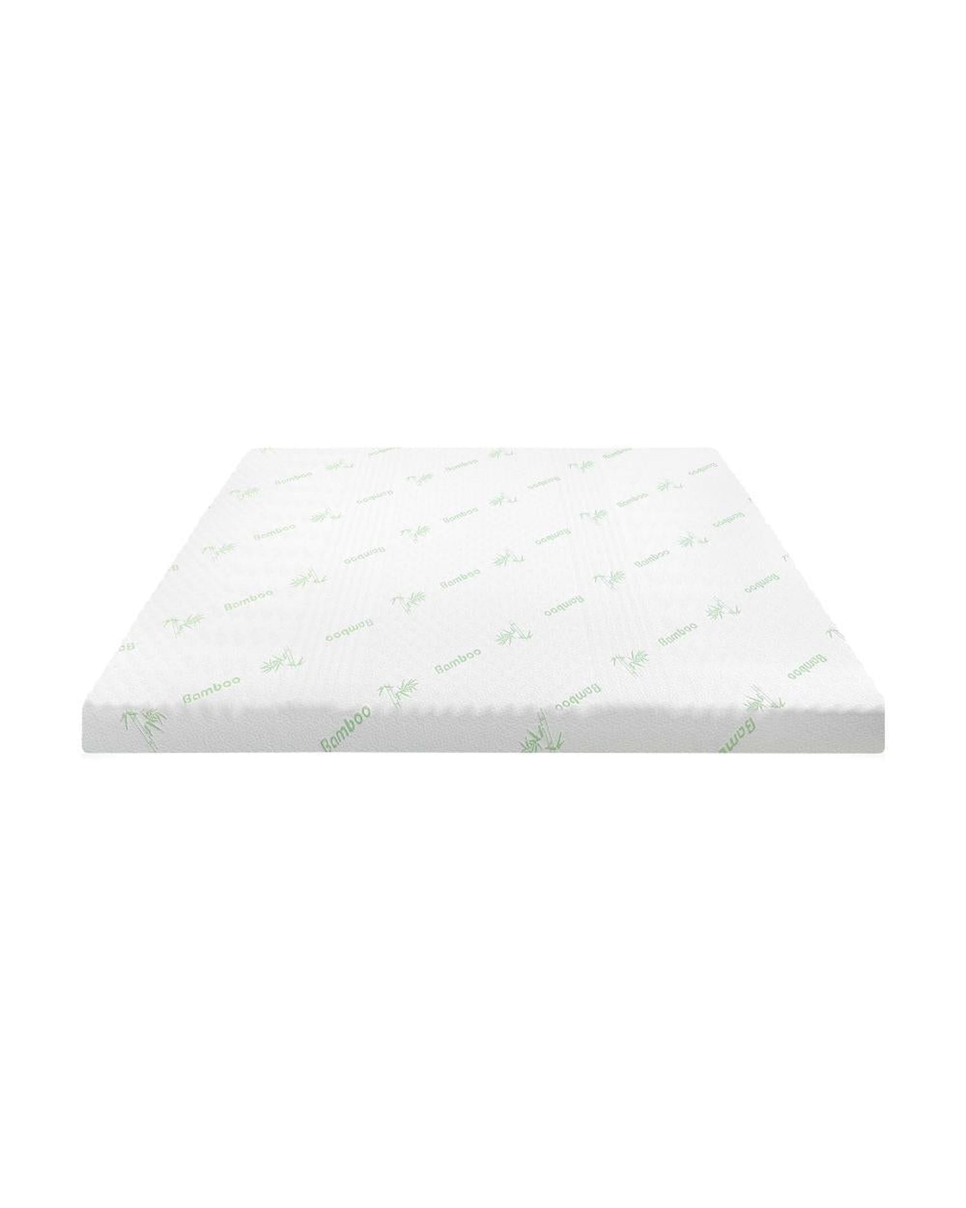 Memory Foam Mattress Topper Cool Gel Bed Bamboo Cover 7-Zone 8CM Bedra
