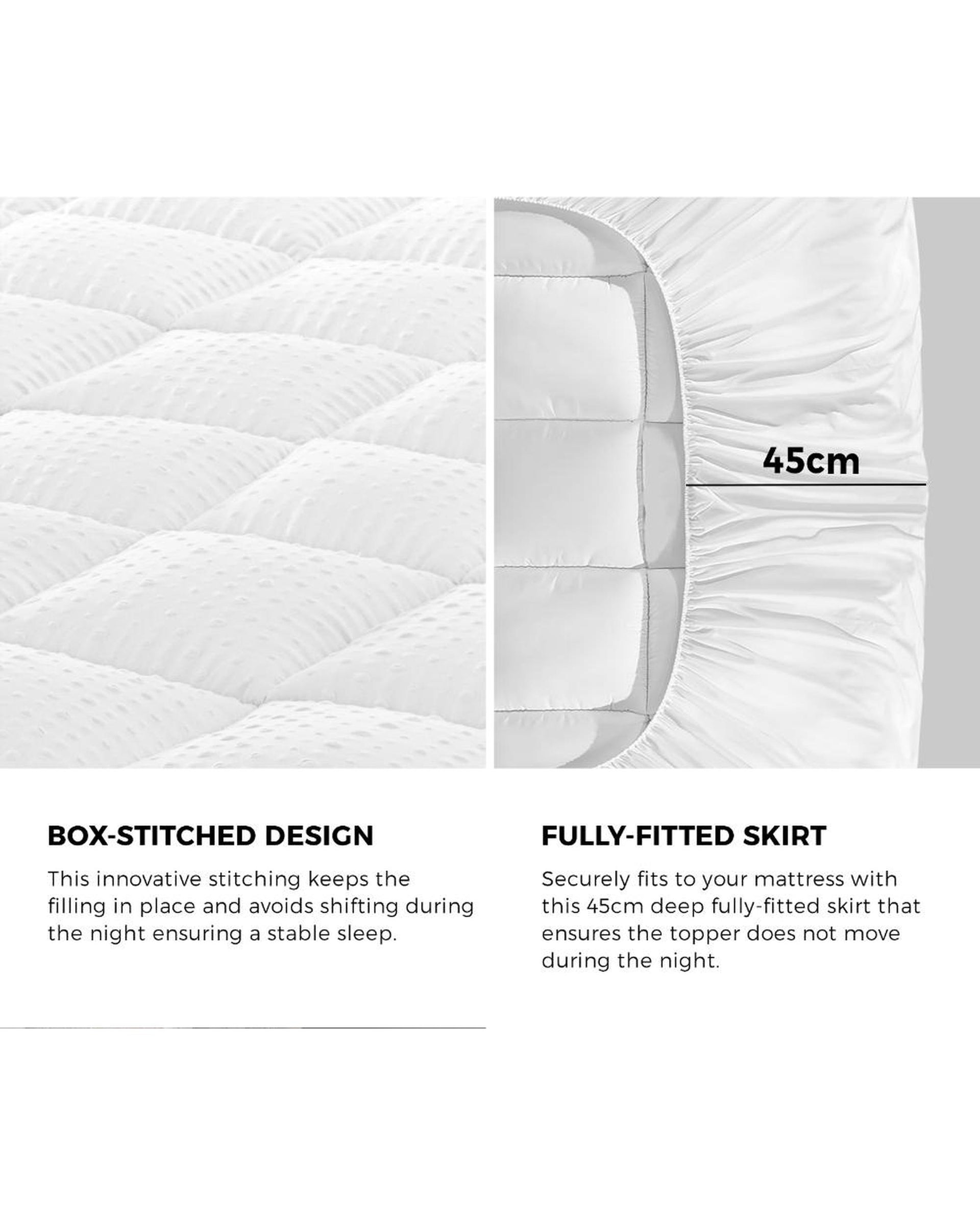 Mattress Topper Pillowtop Airflow Mesh 5cm Bedra