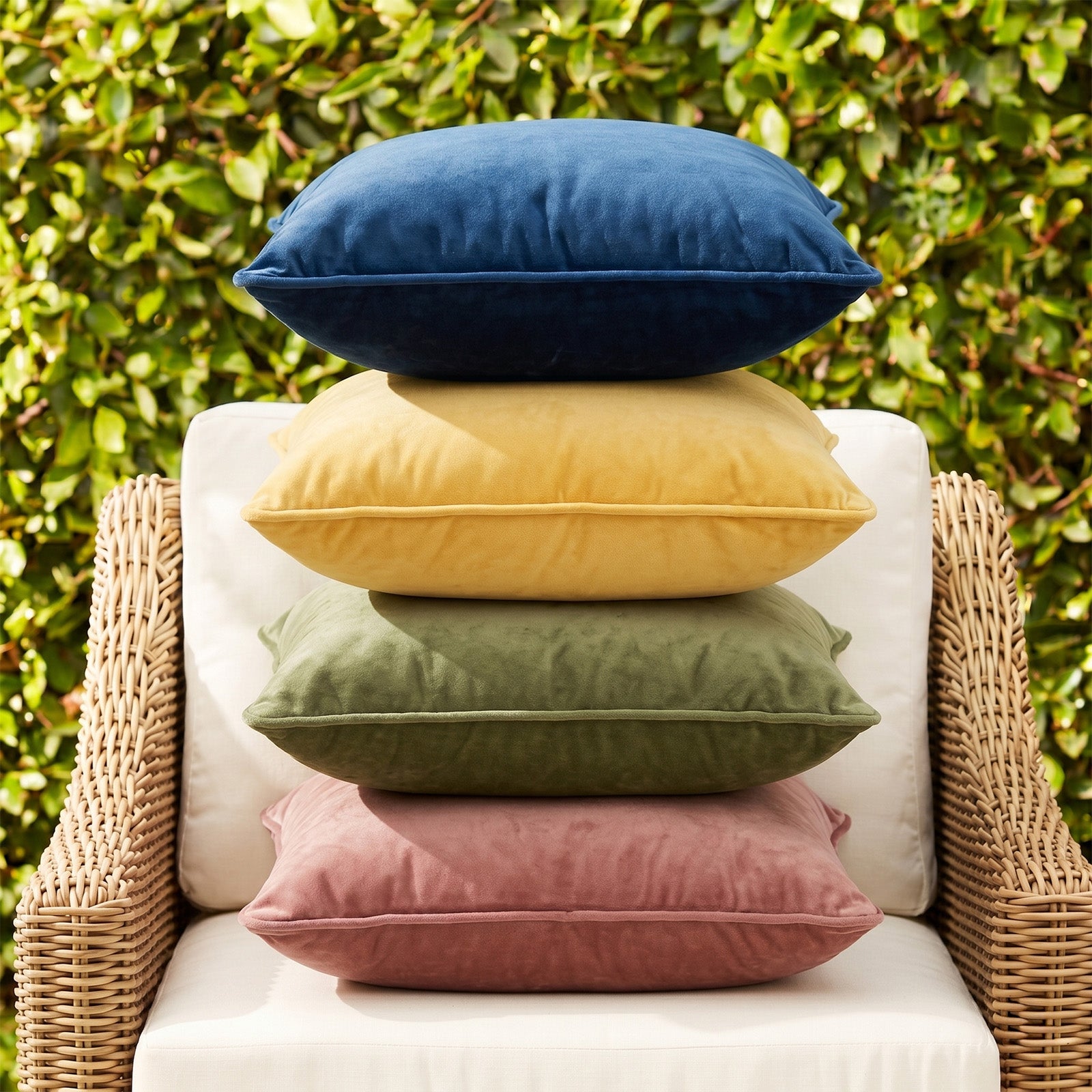 Renee Taylor Icon Velvet Cushion Twin Pack 50 x 50 Cms Polyester Filled