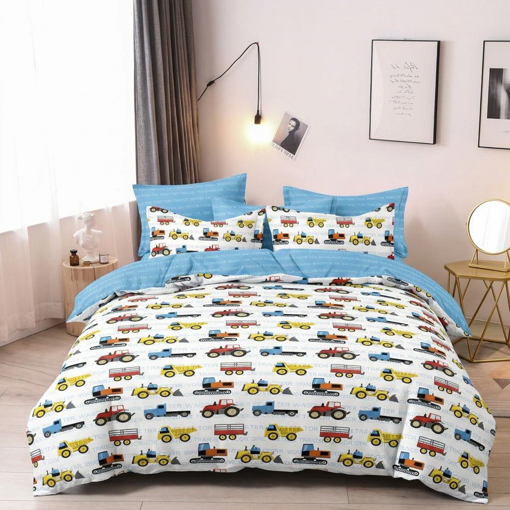 Dreamfields Transport Design Quilt Doona Duvet Cover Set