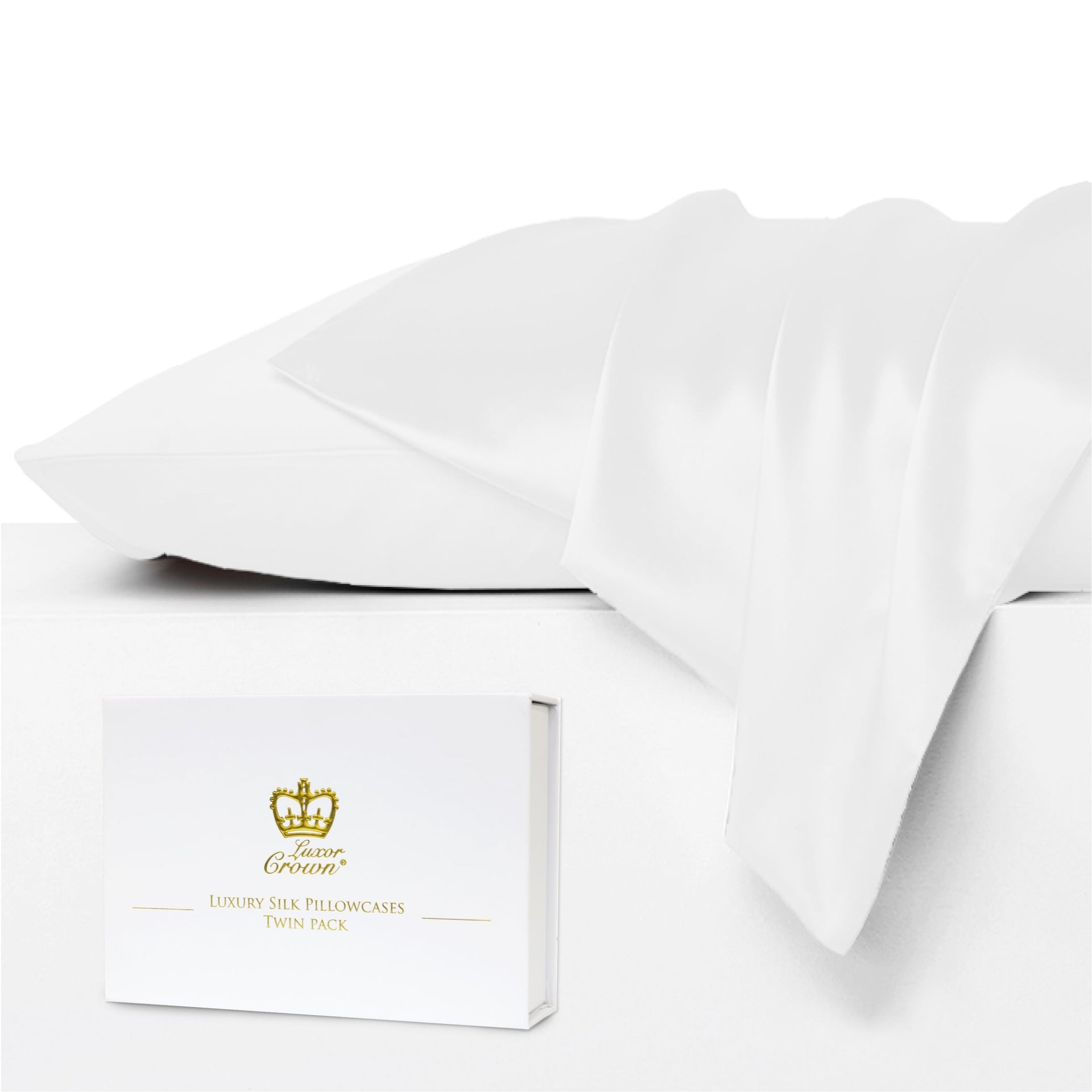 Luxor Crown Mulberry Silk Pillowcase (Twin Pack)
