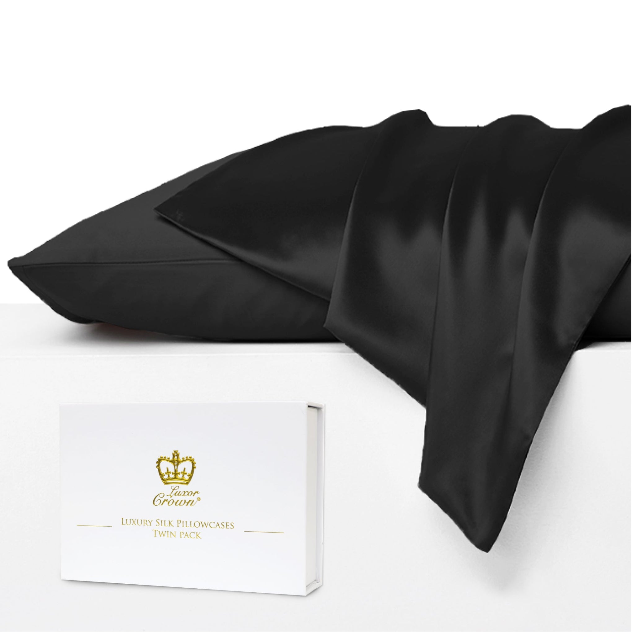 Luxor Crown Mulberry Silk Pillowcase (Twin Pack)