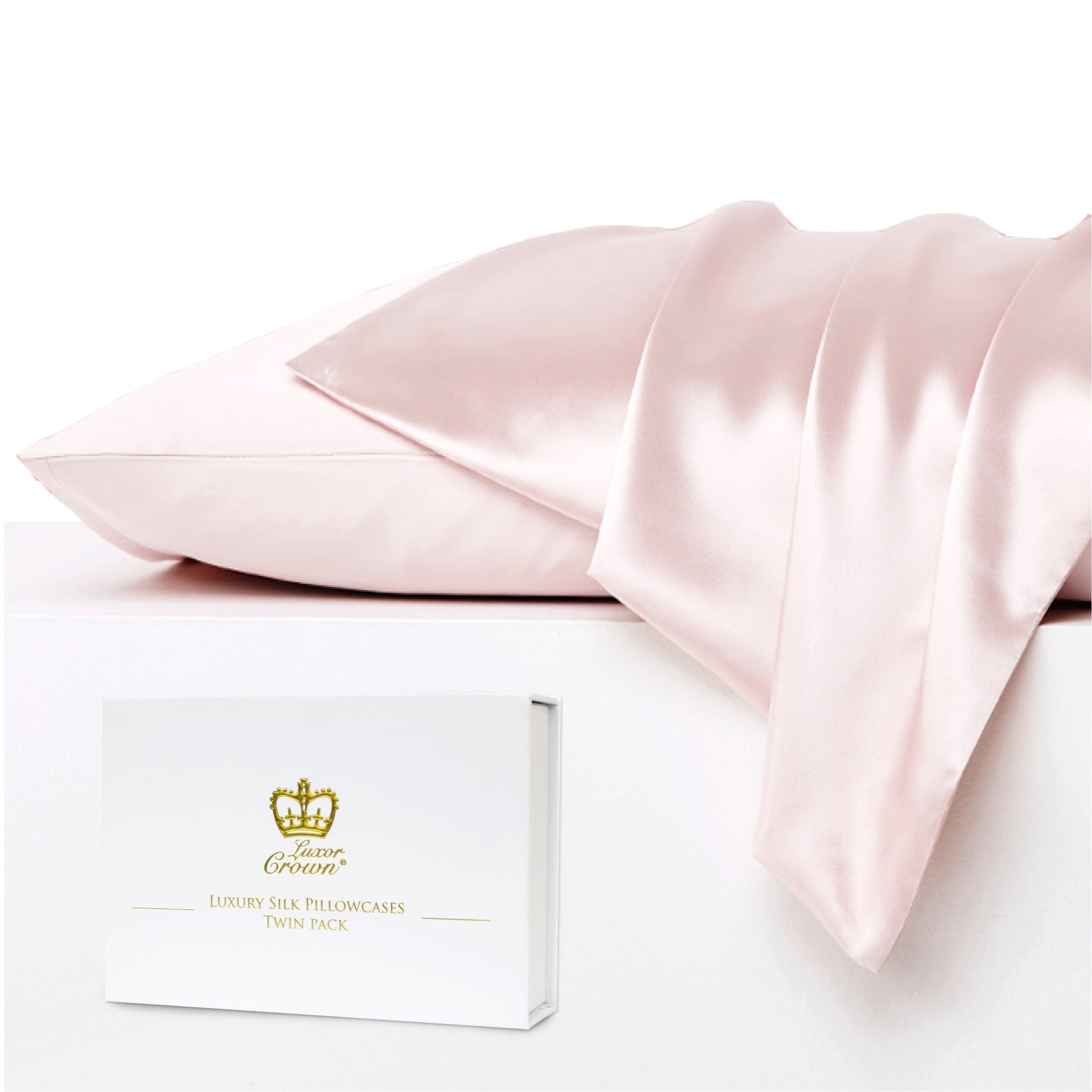 Luxor Crown Mulberry Silk Pillowcase (Twin Pack)