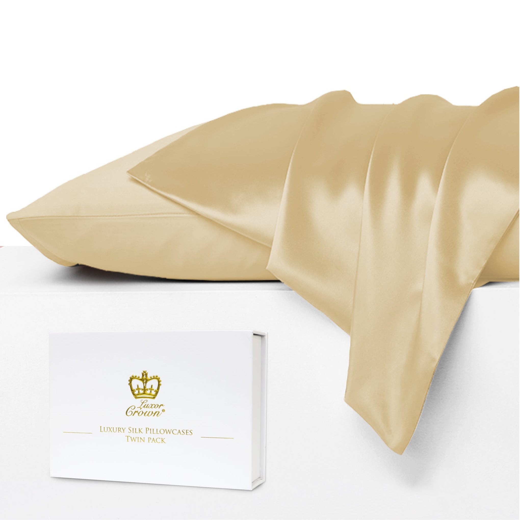 Luxor Crown Mulberry Silk Pillowcase (Twin Pack)