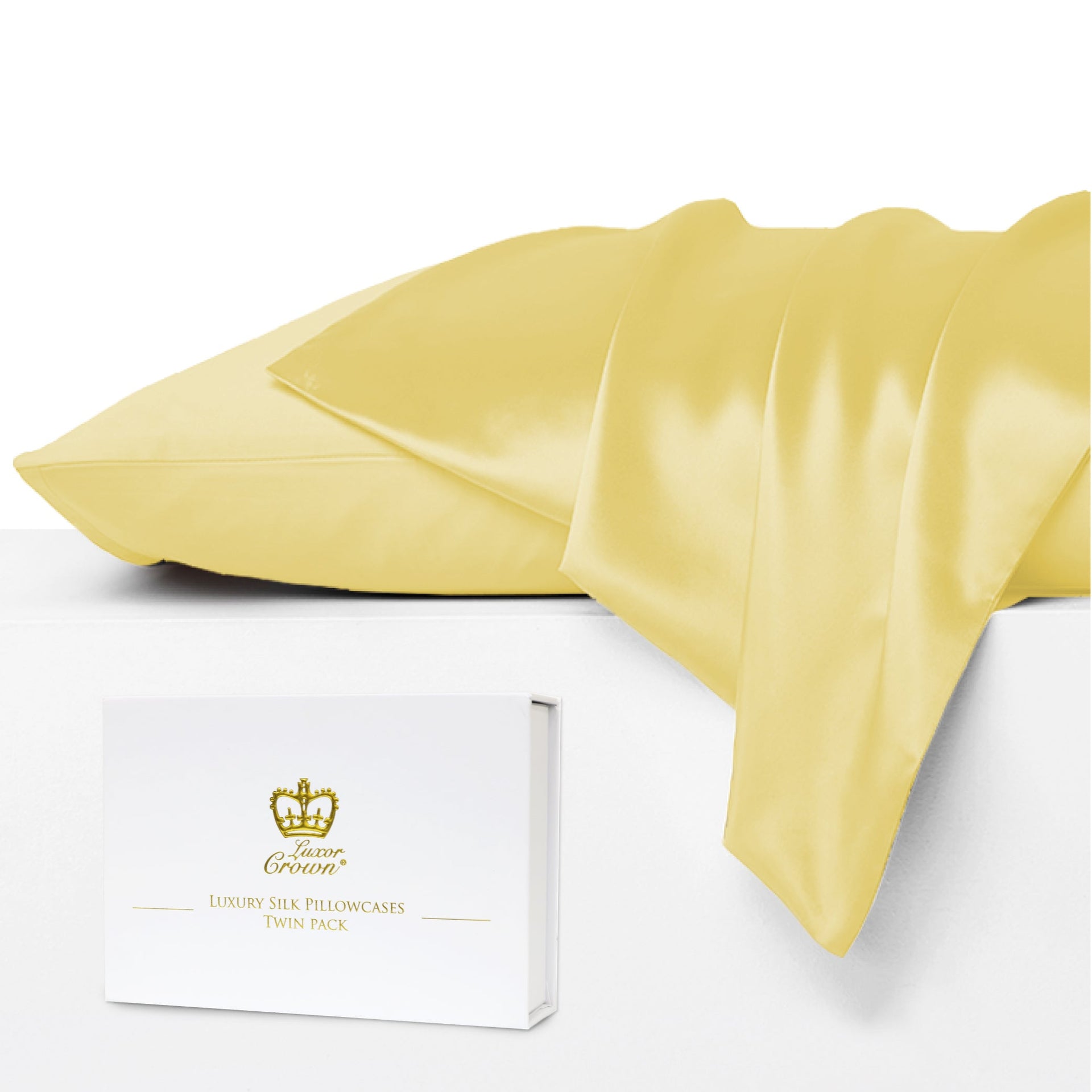 Luxor Crown Mulberry Silk Pillowcase (Twin Pack)