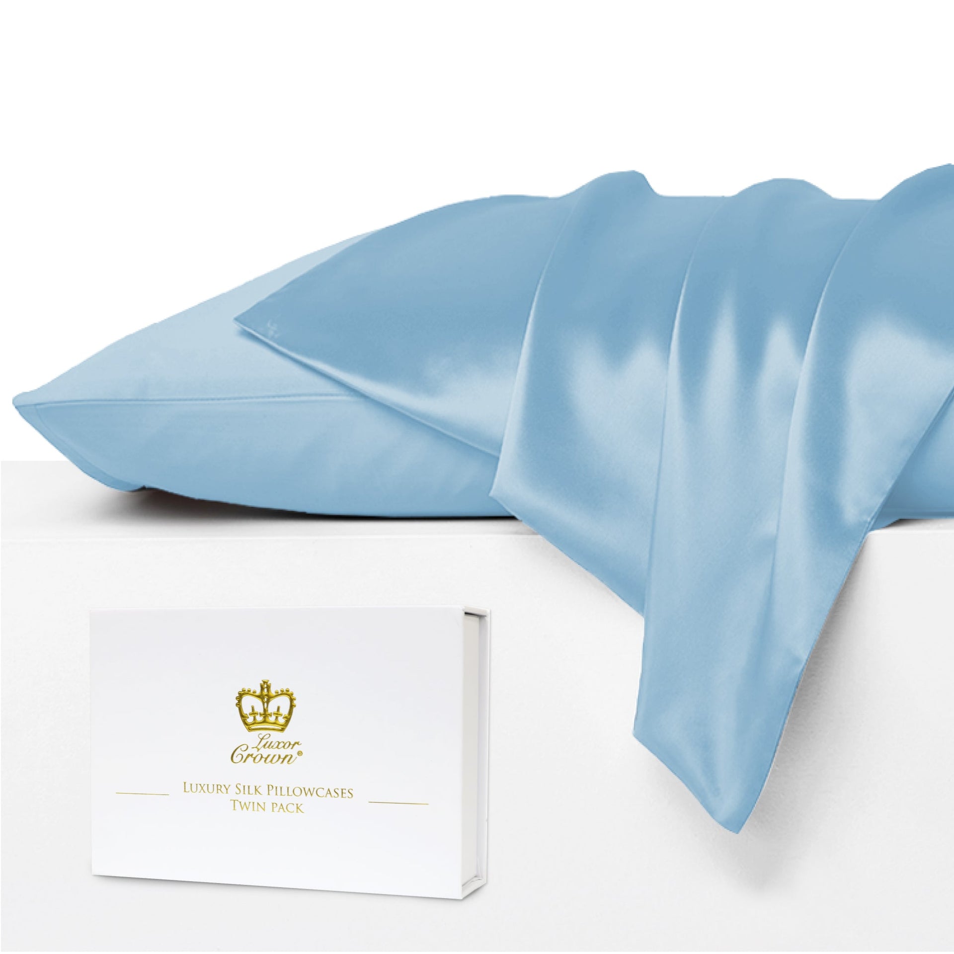 Luxor Crown Mulberry Silk Pillowcase (Twin Pack)