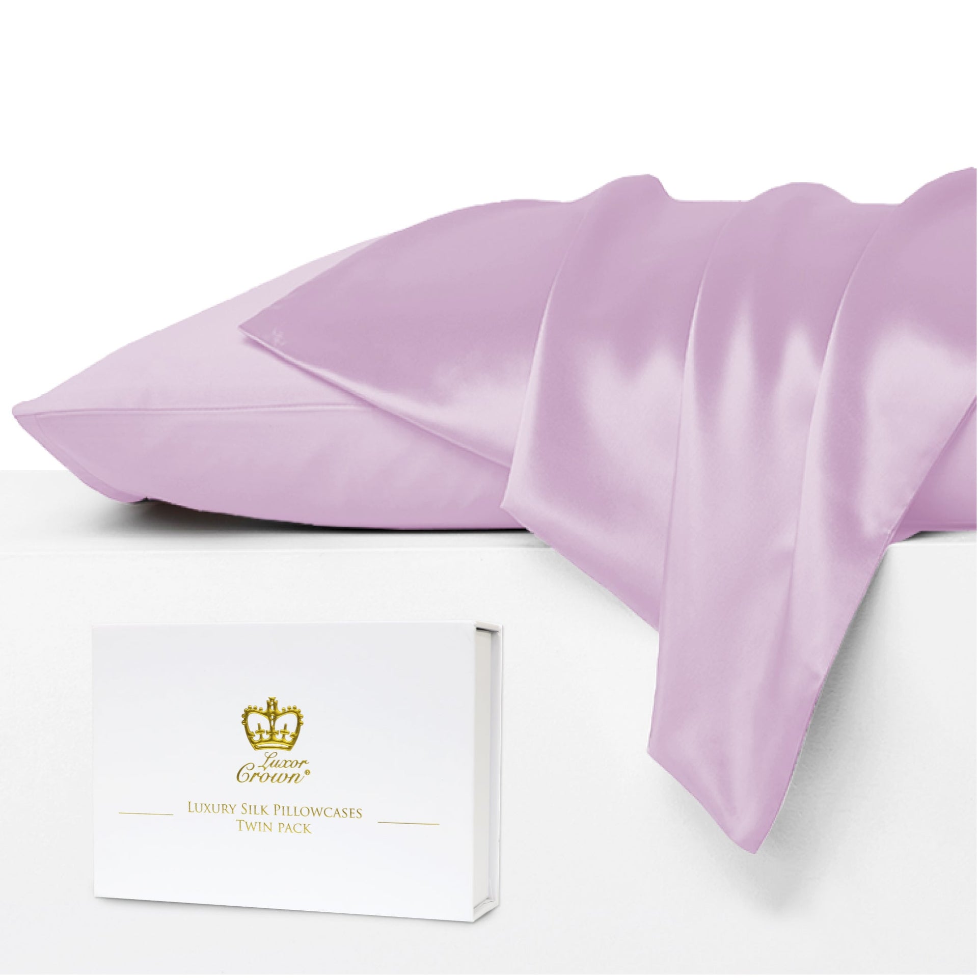 Luxor Crown Mulberry Silk Pillowcase (Twin Pack)