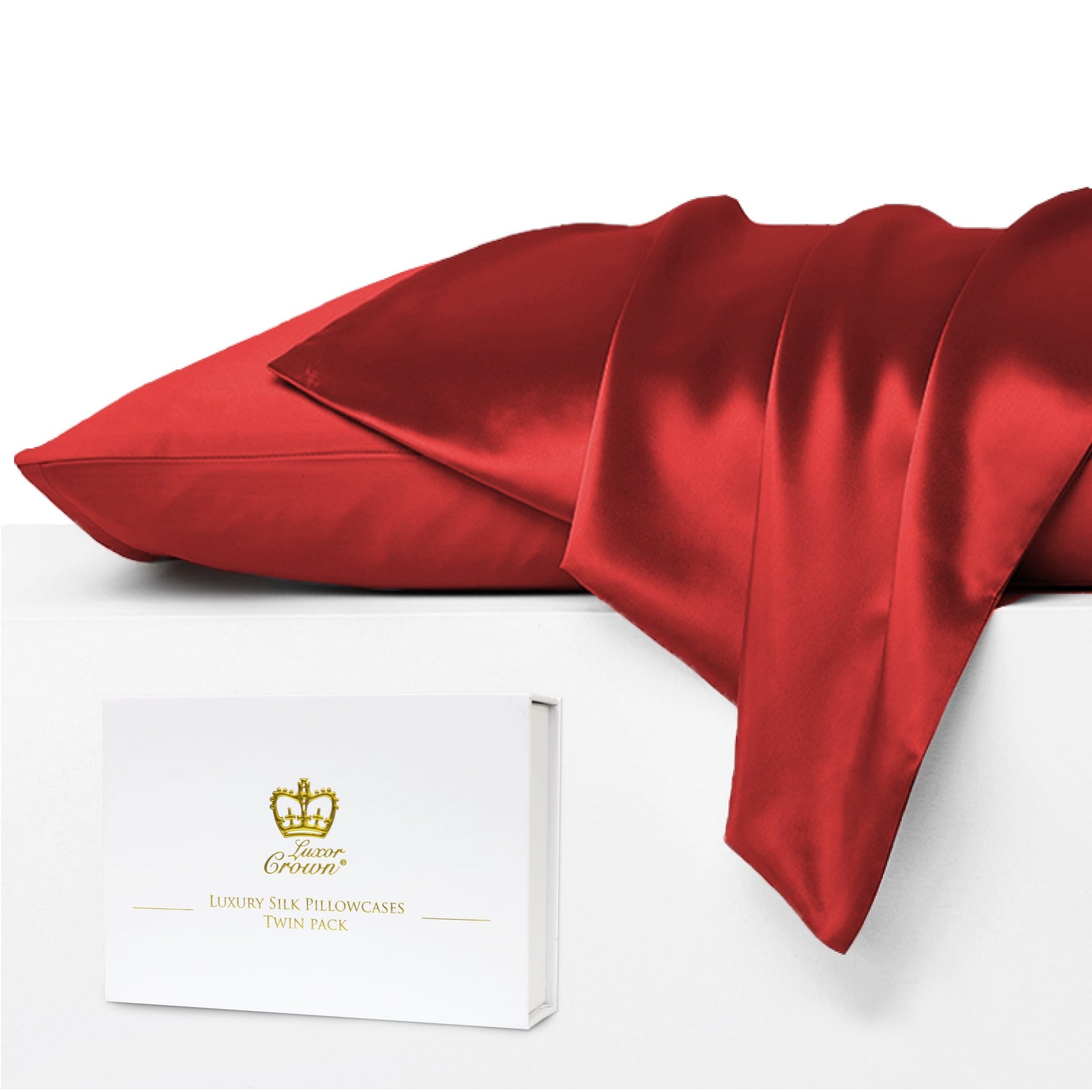 Luxor Crown Mulberry Silk Pillowcase (Twin Pack)