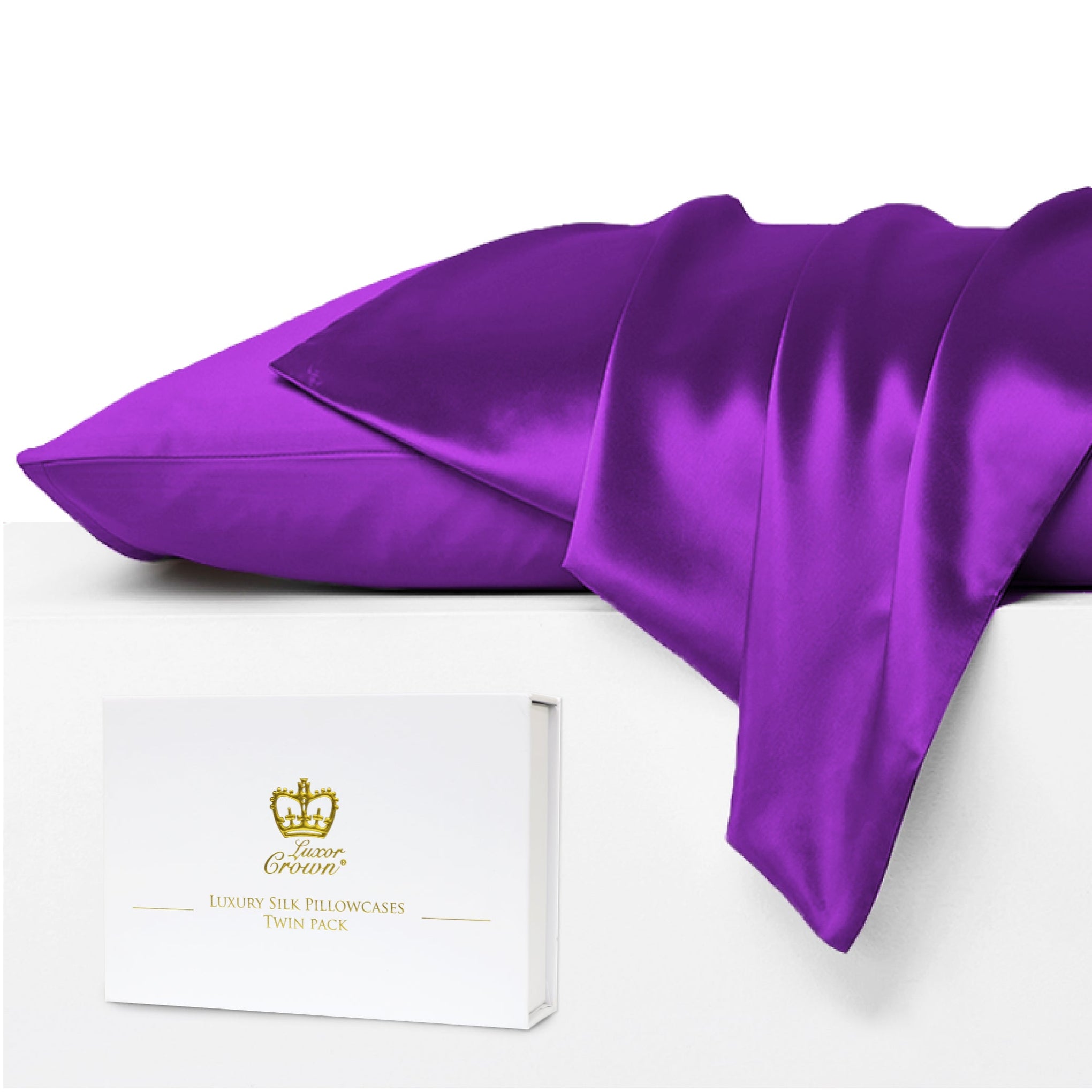 Luxor Crown Mulberry Silk Pillowcase (Twin Pack)