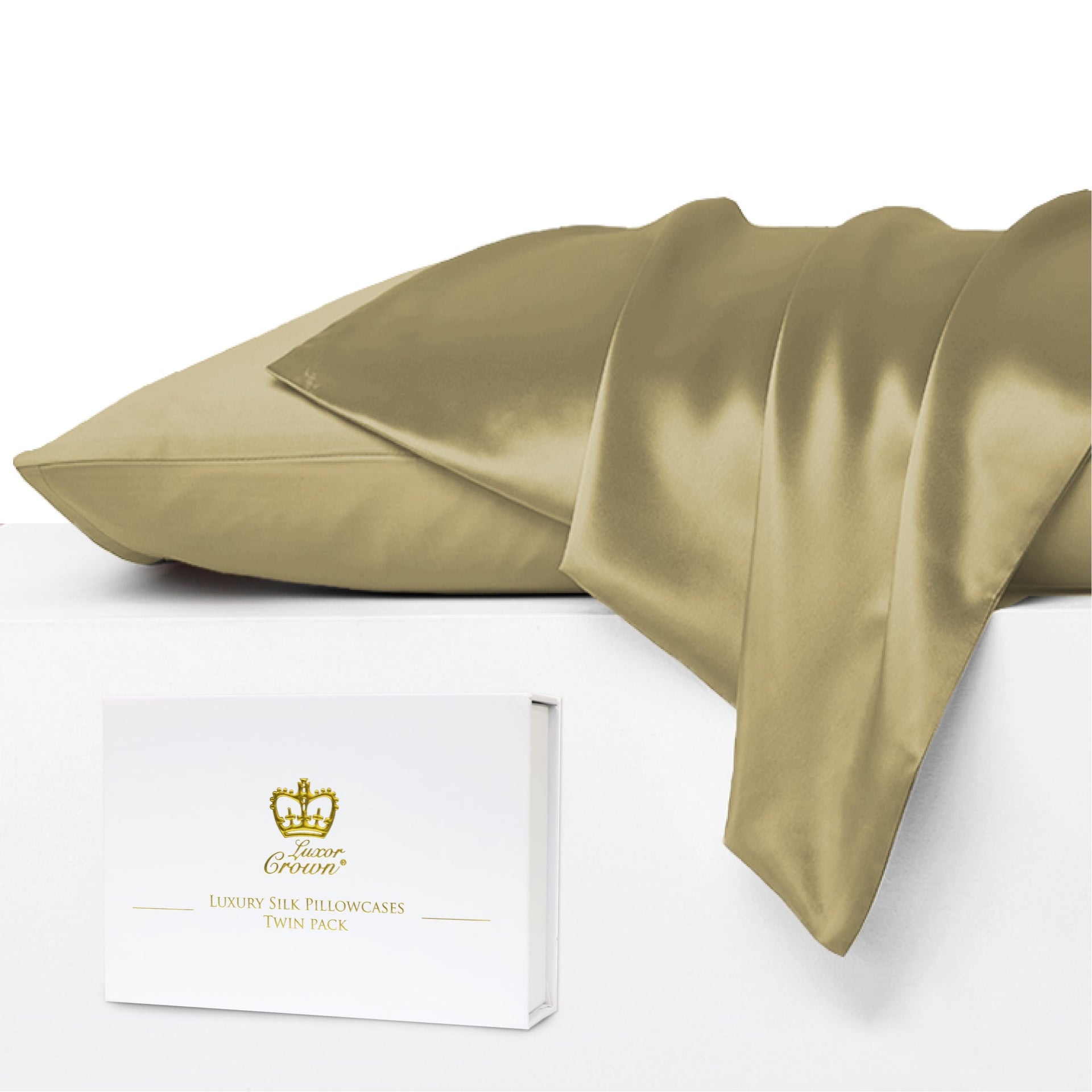 Luxor Crown Mulberry Silk Pillowcase (Twin Pack)