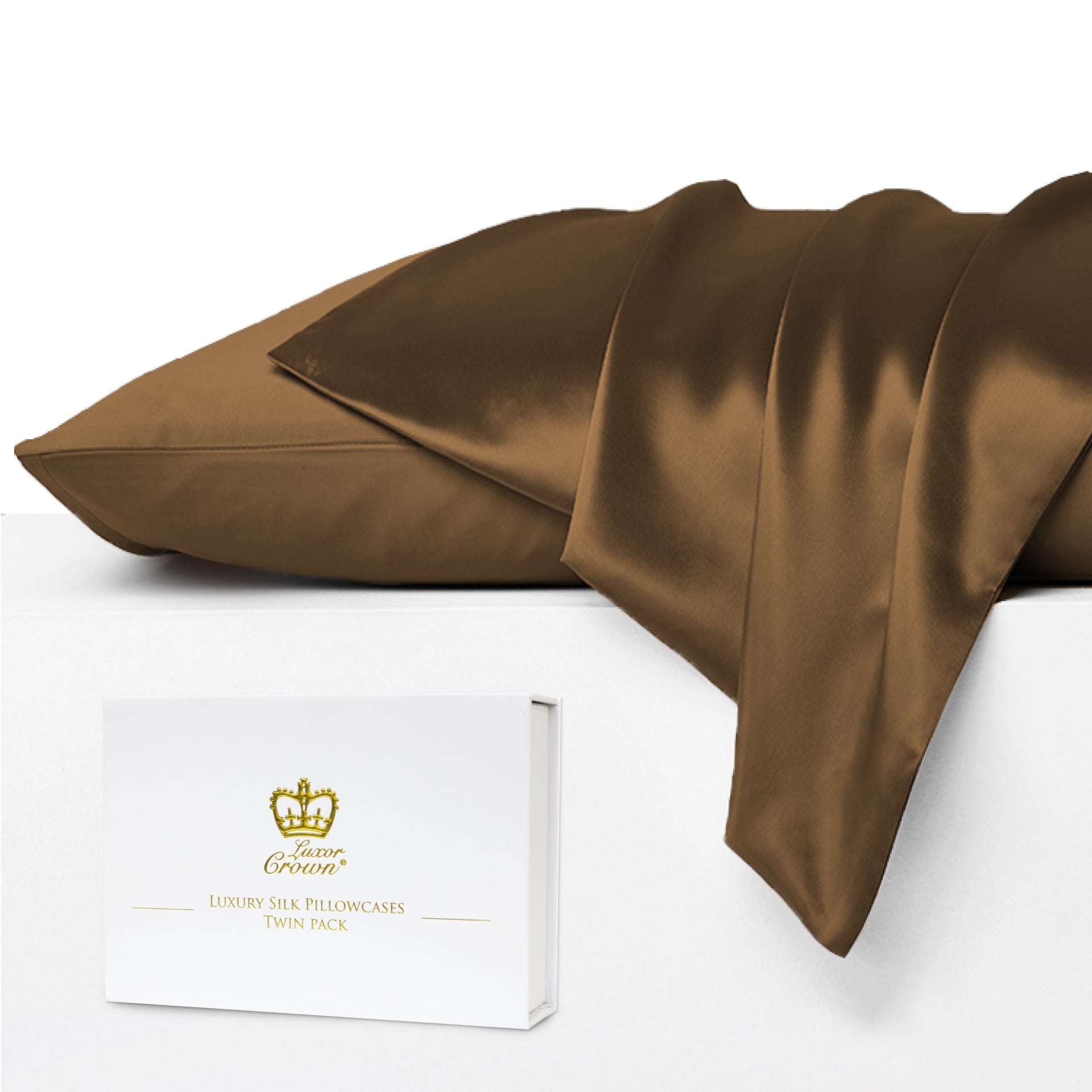 Luxor Crown Mulberry Silk Pillowcase (Twin Pack)