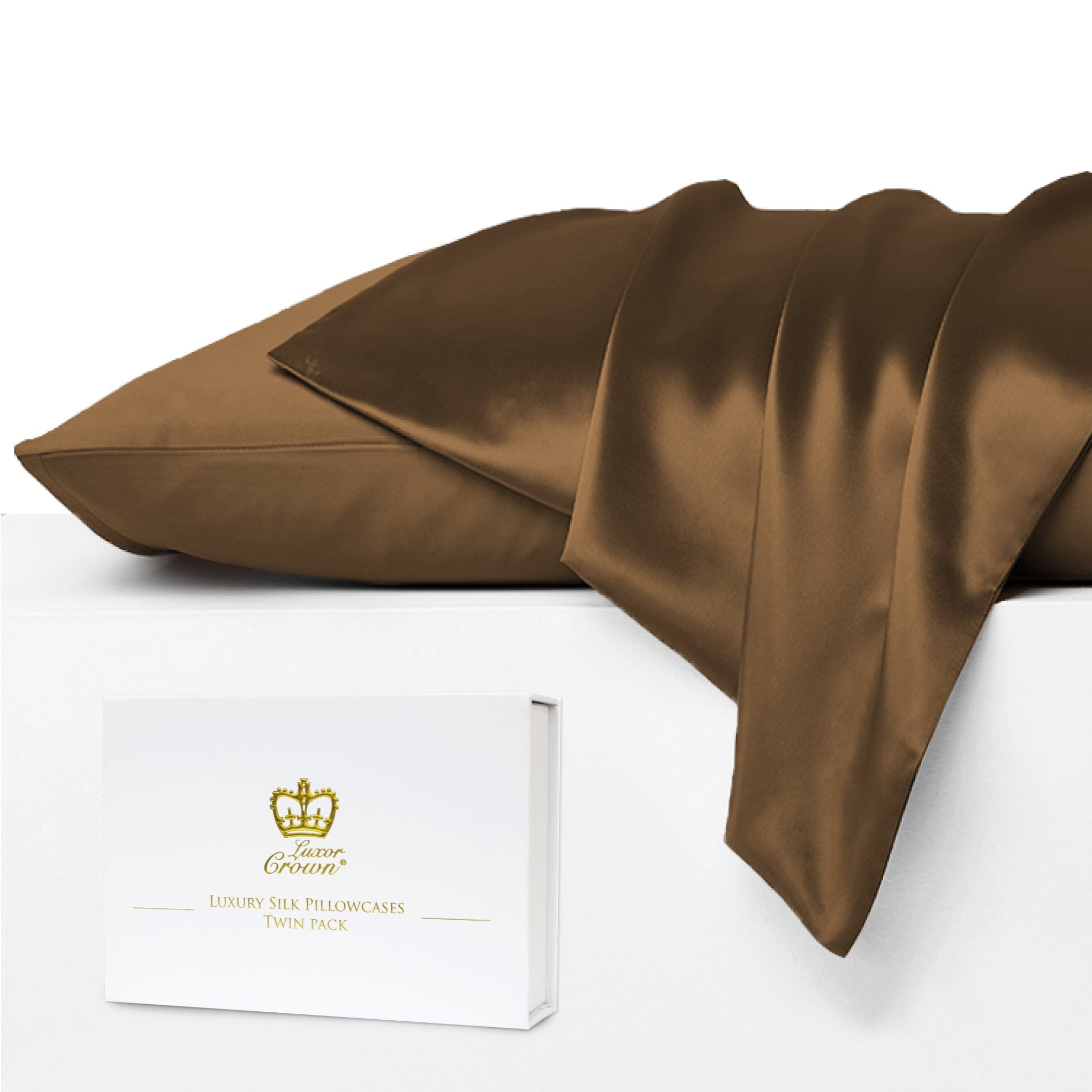 Luxor Crown Mulberry Silk Pillowcase (Twin Pack)