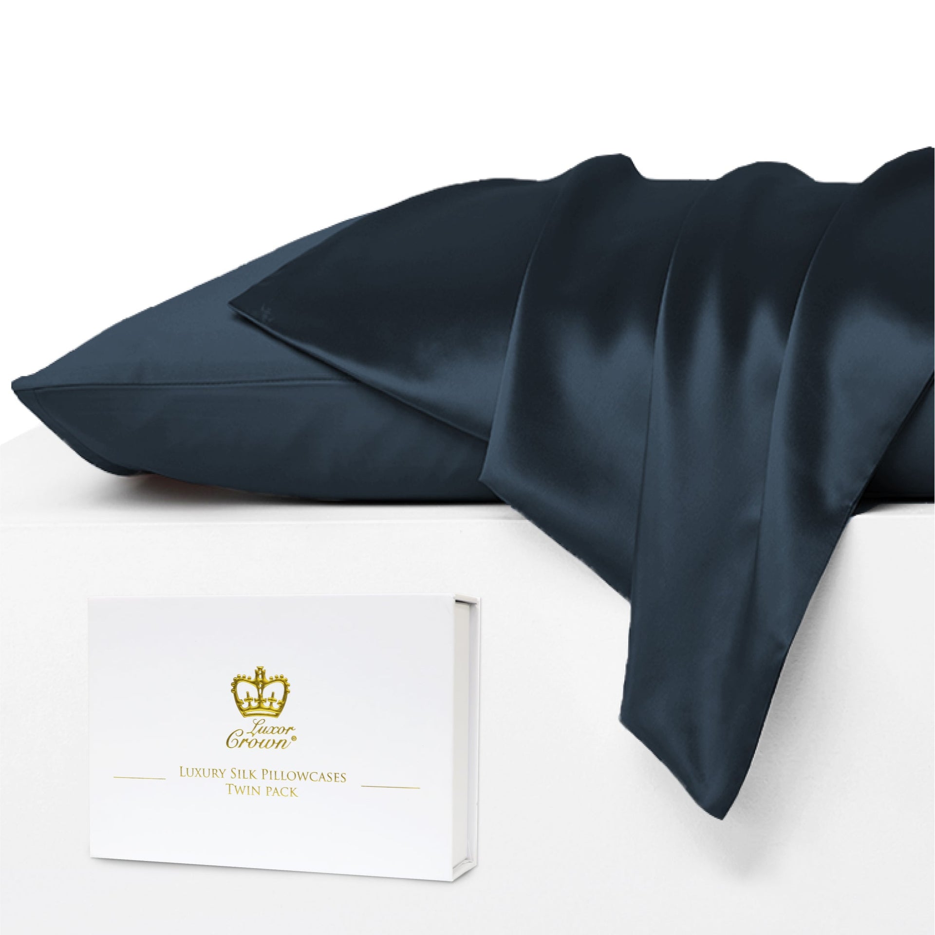 Luxor Crown Mulberry Silk Pillowcase (Twin Pack)