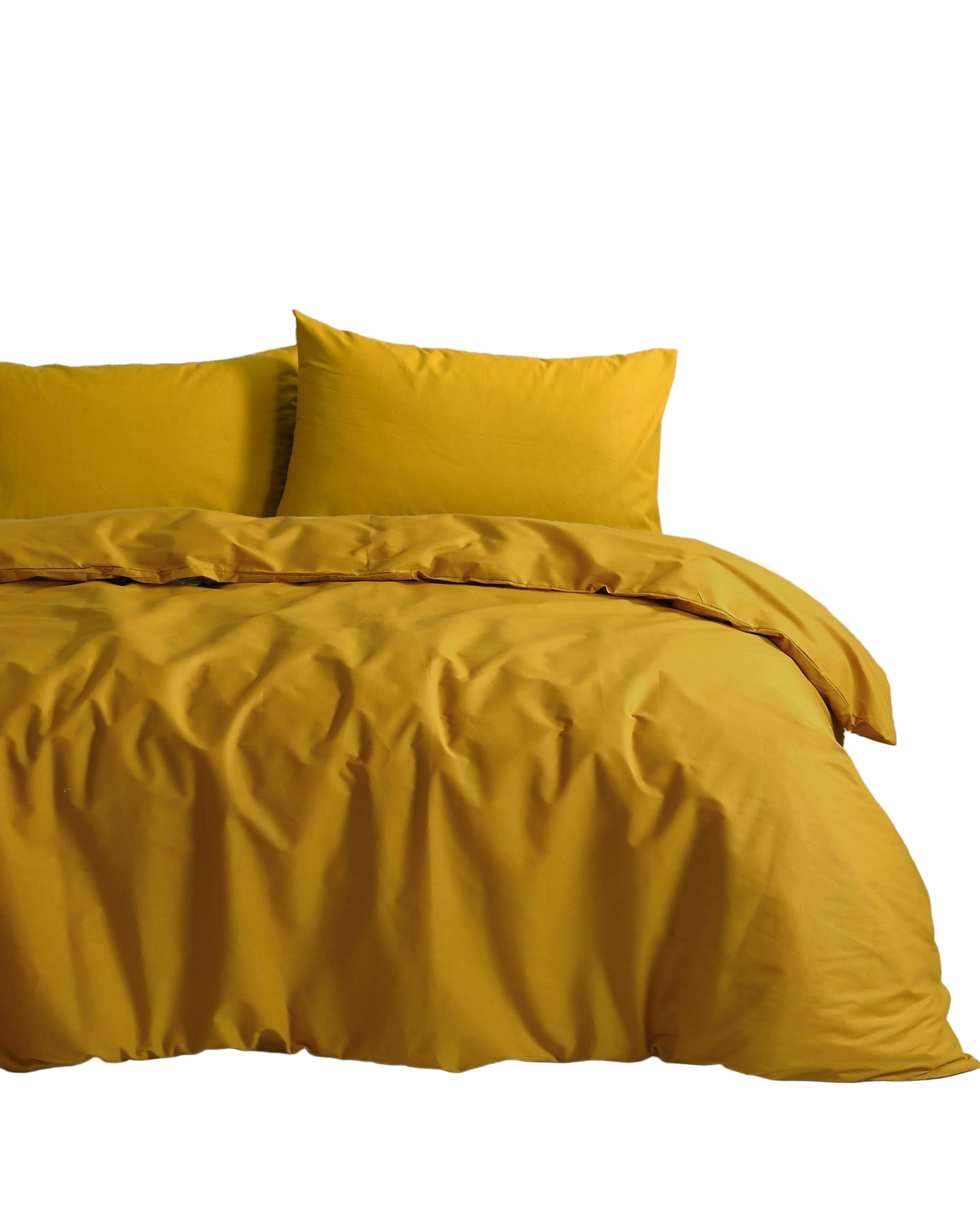 Amsons Royale Cotton Quilt Duvet Doona Cover Set with Europeon pillowcases - Mustard Amsons
