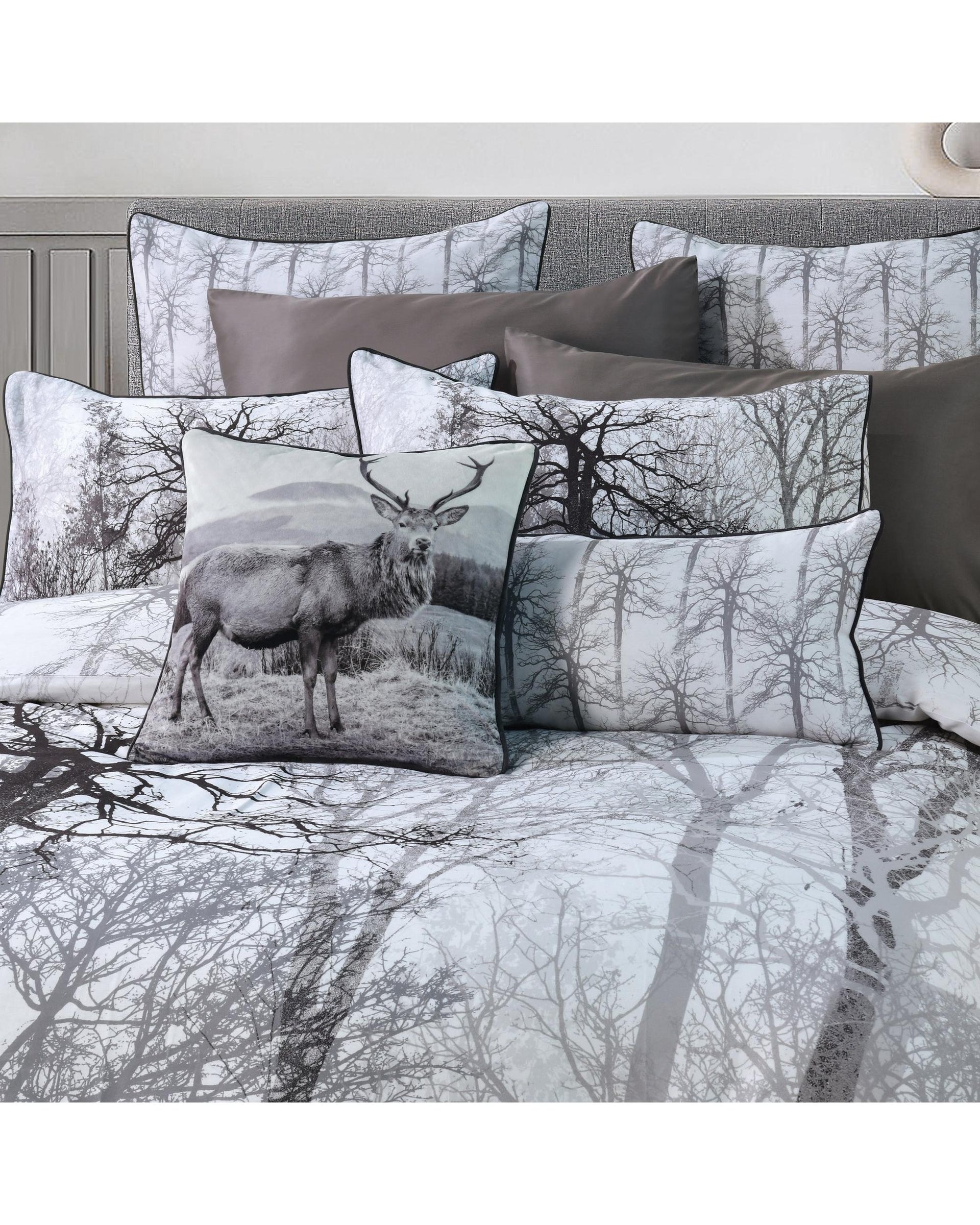 Bianca Bedding Myrtleford Grey Cotton Sateen Quilt Cover Set Bianca Bedding