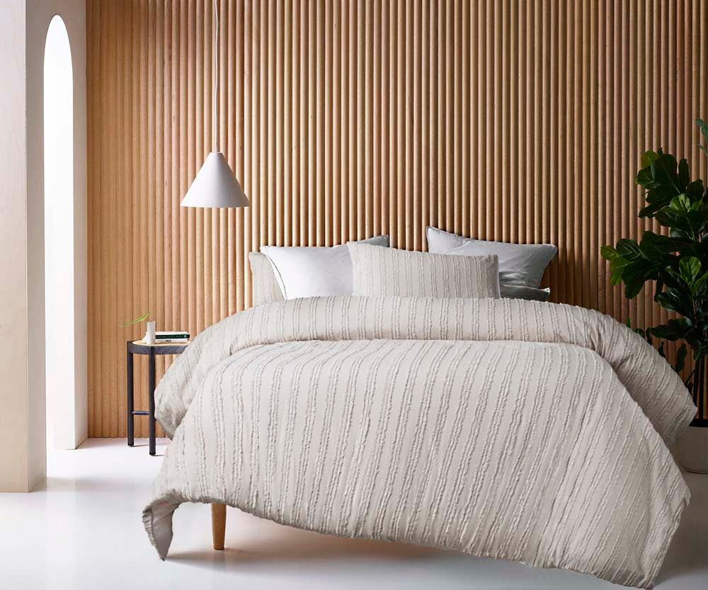 Vintage Design Reflections Natural Quilt Cover Set Vintage Design