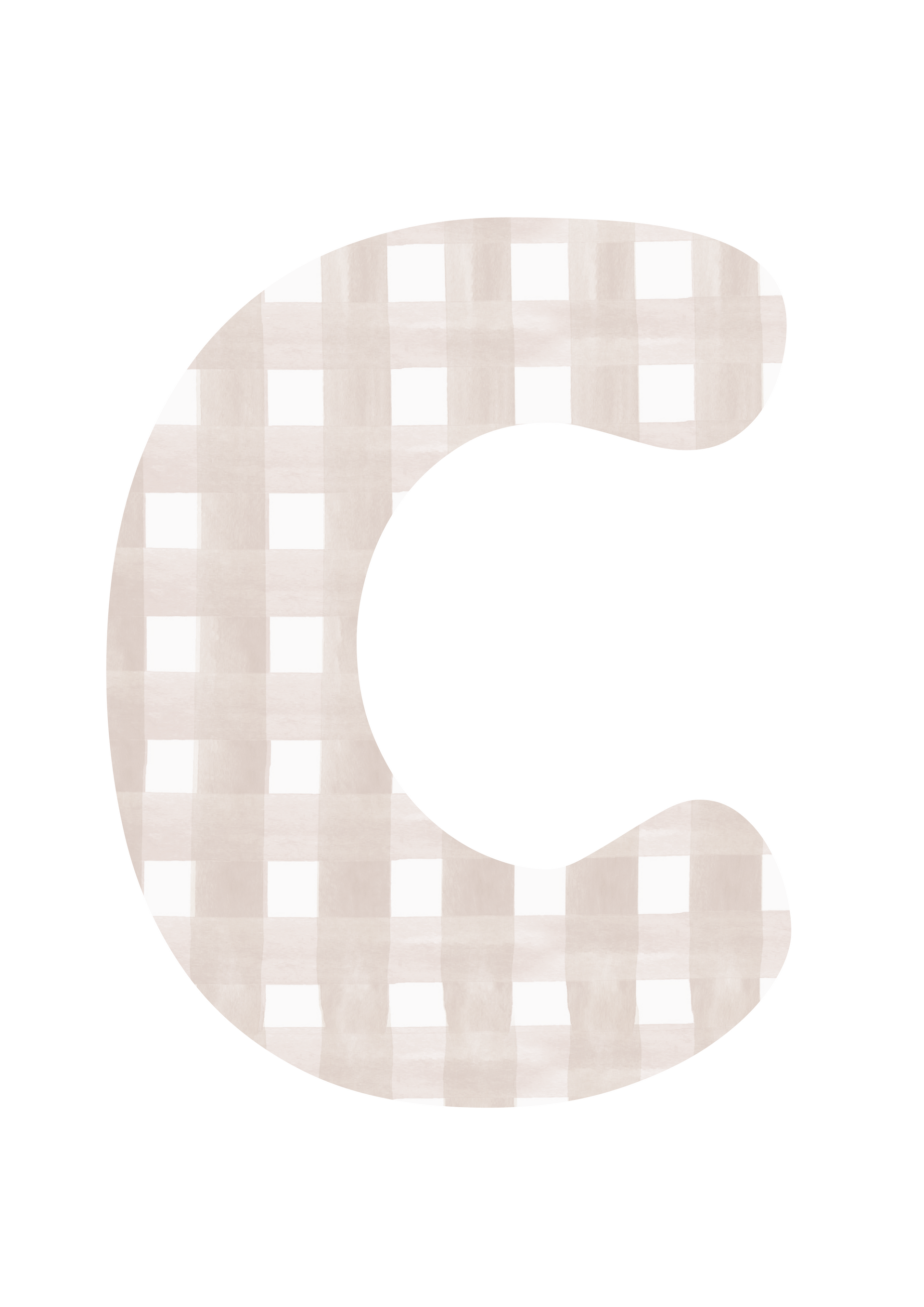 Gingham Letter Name