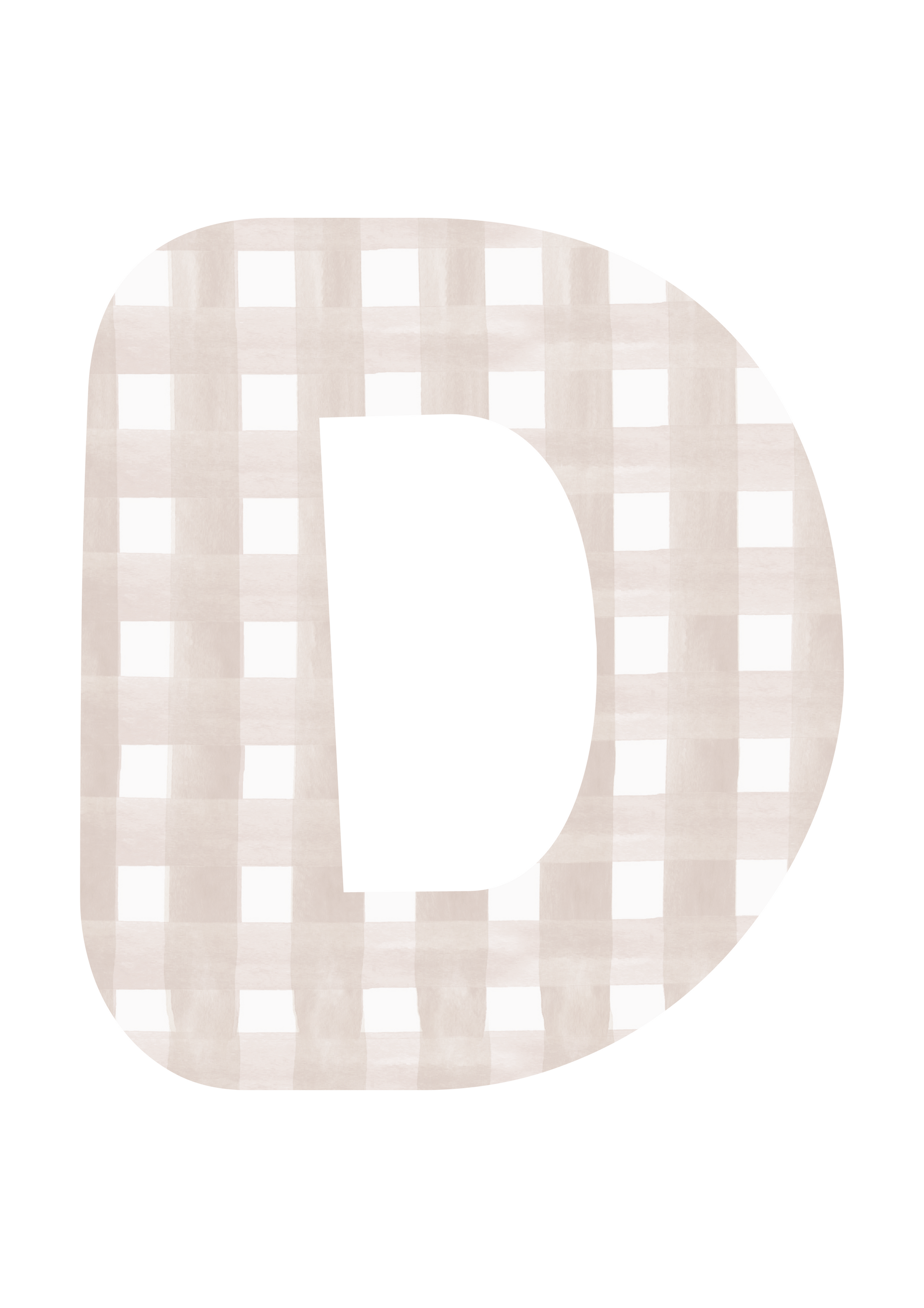 Gingham Letter Name