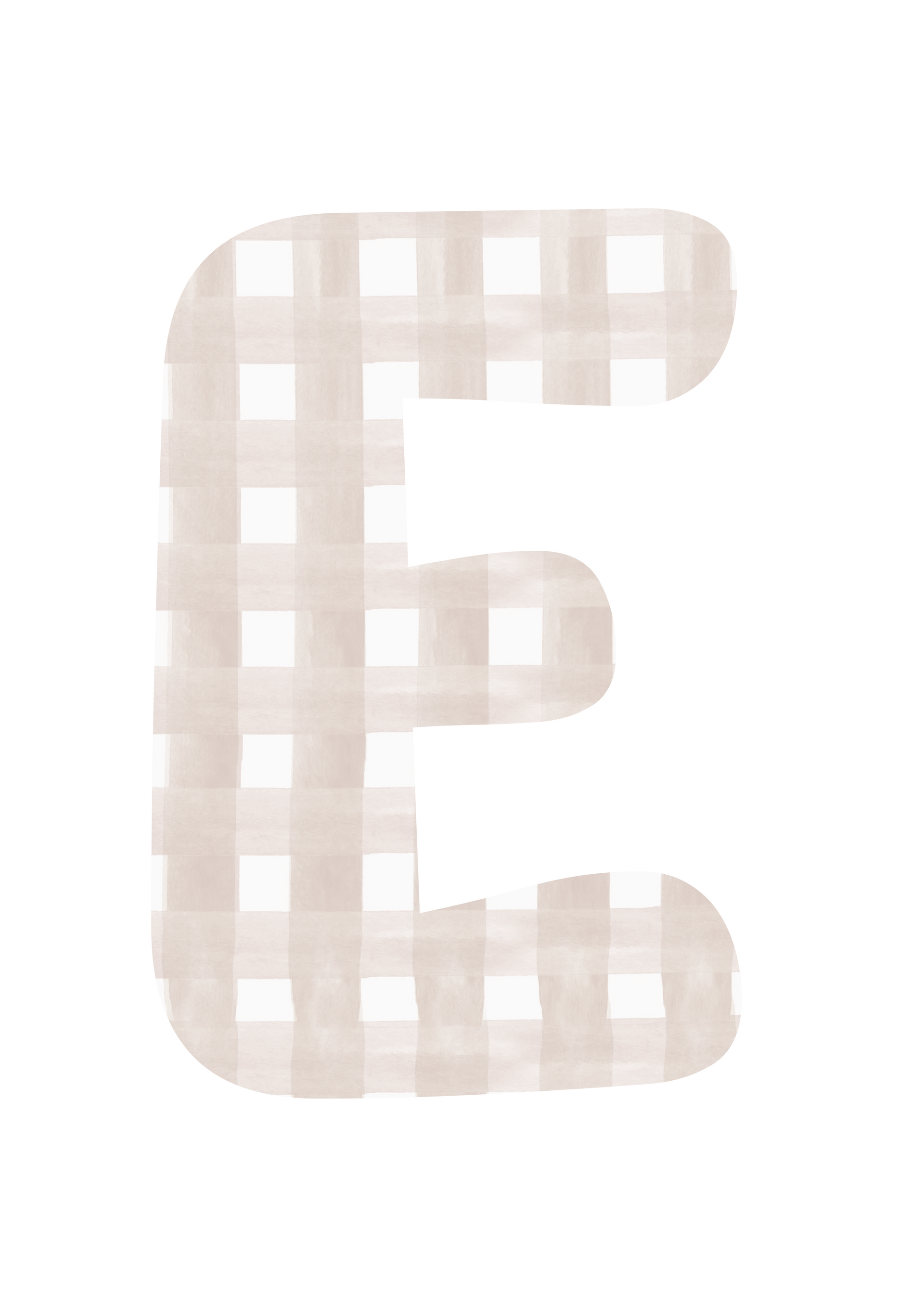 Gingham Letter Name