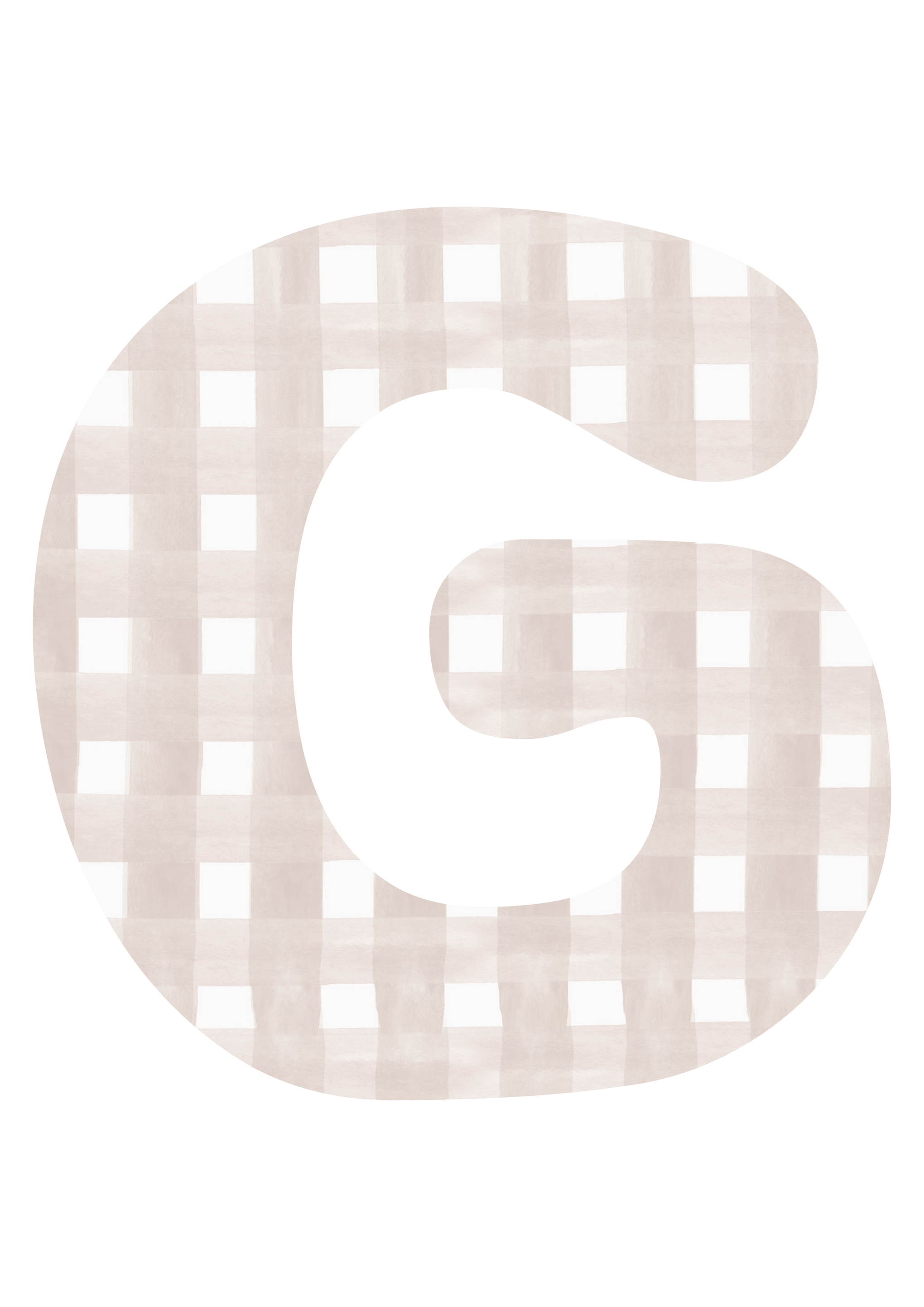 Gingham Letter Name