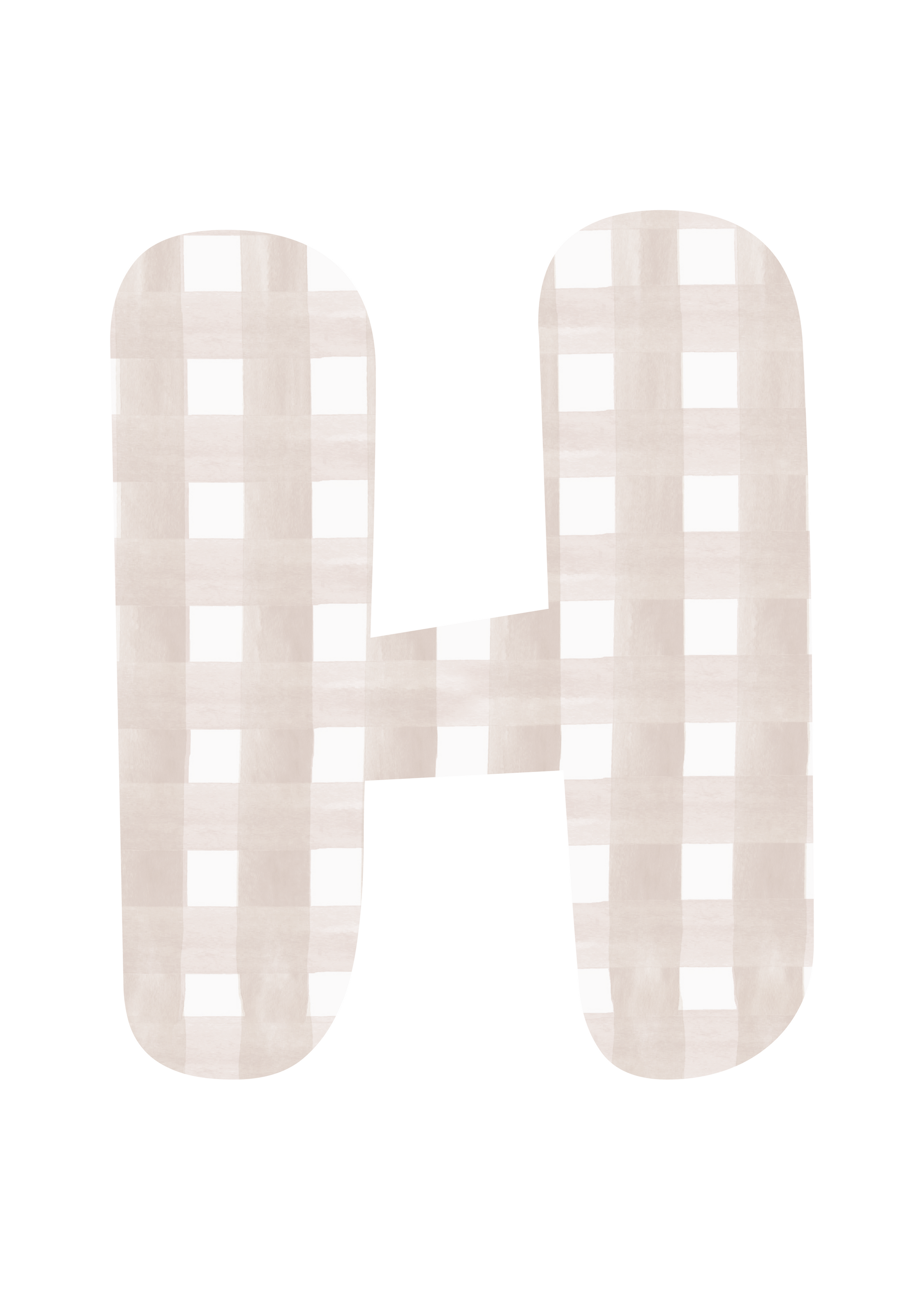 Gingham Letter Name