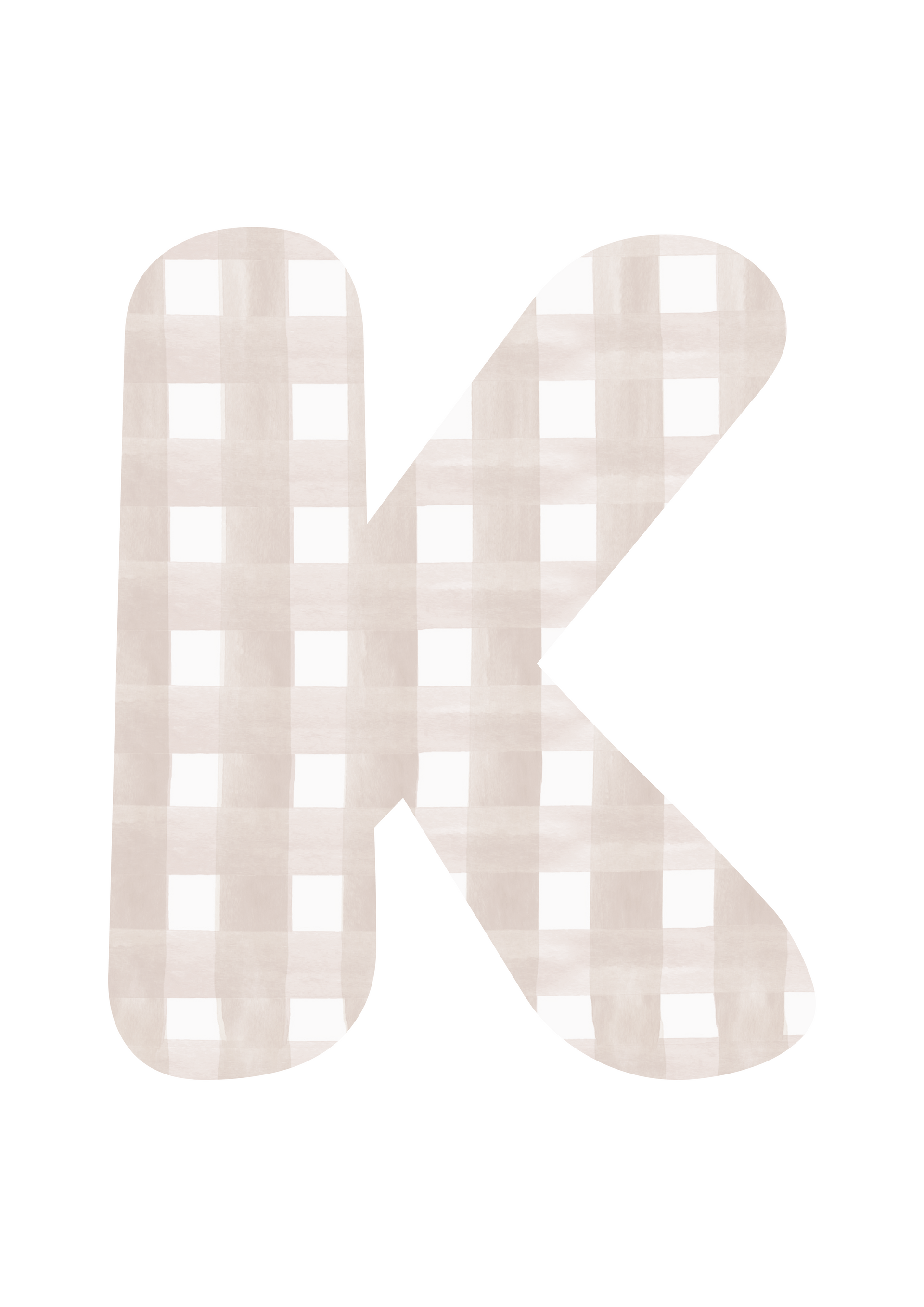 Gingham Letter Name