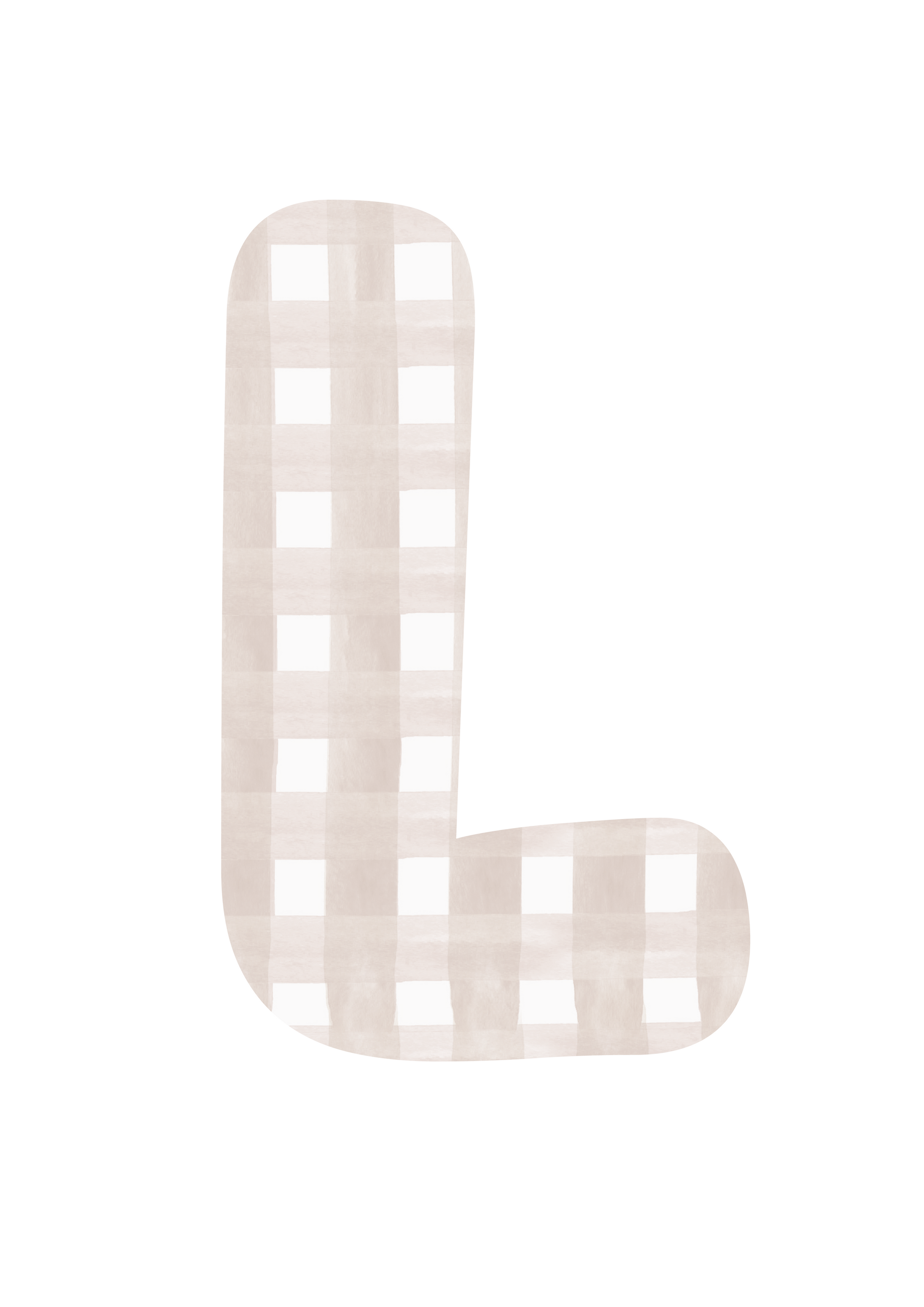 Gingham Letter Name
