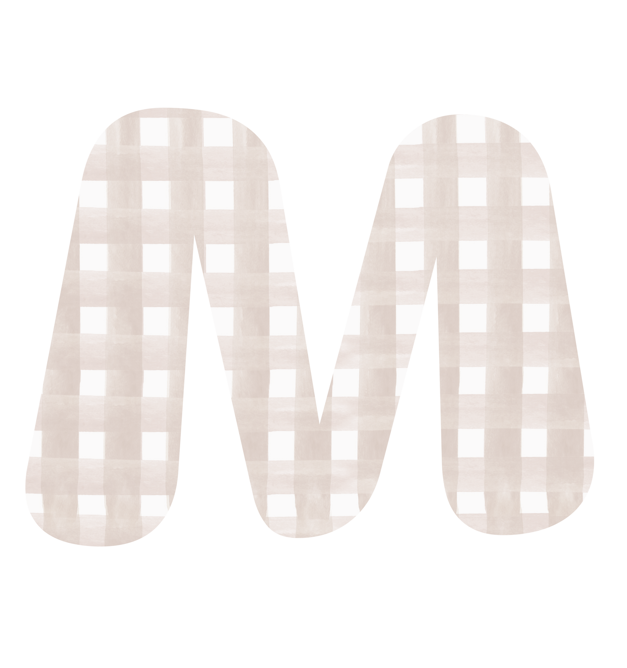 Gingham Letter Name