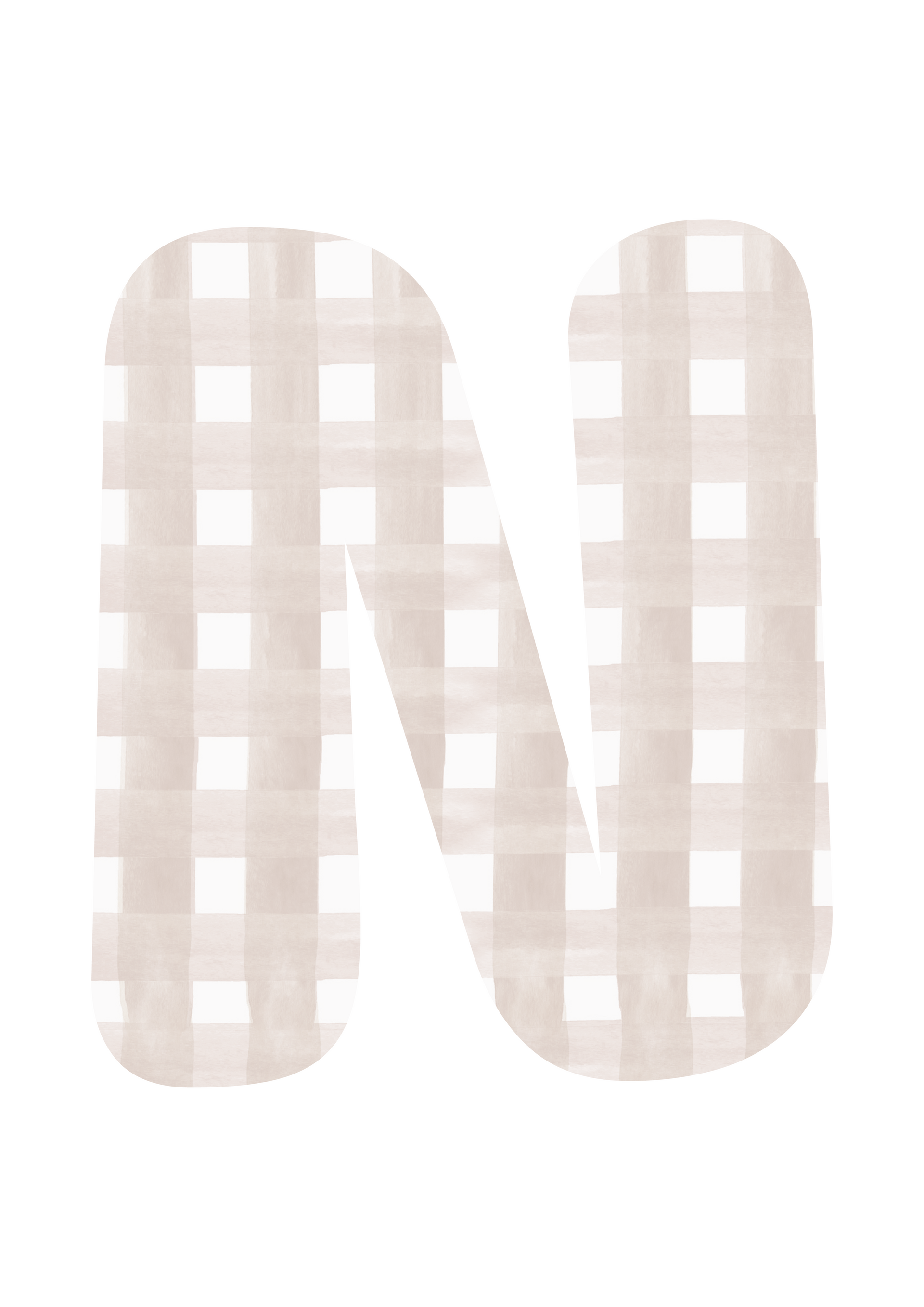Gingham Letter Name