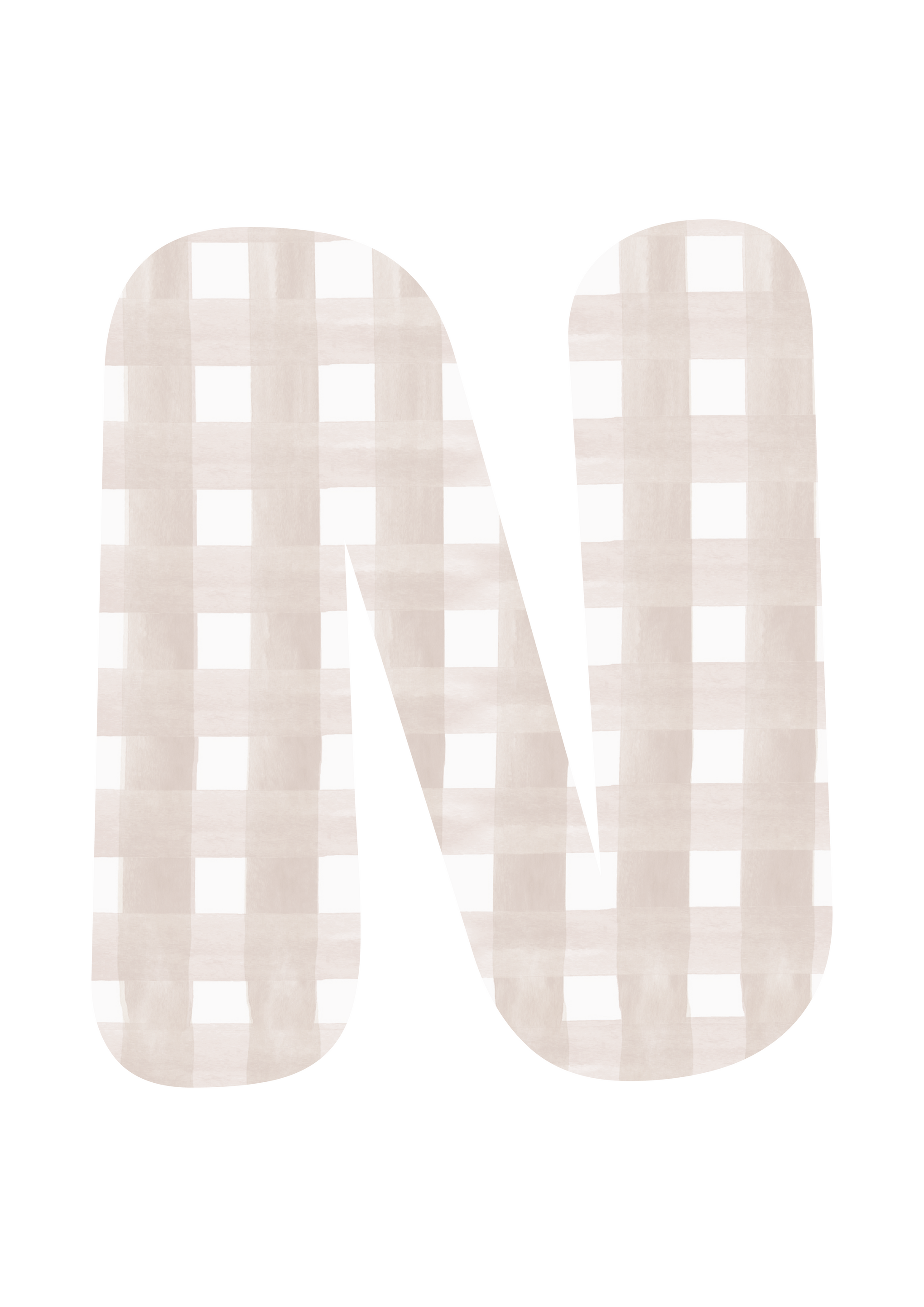 Gingham Letter Name