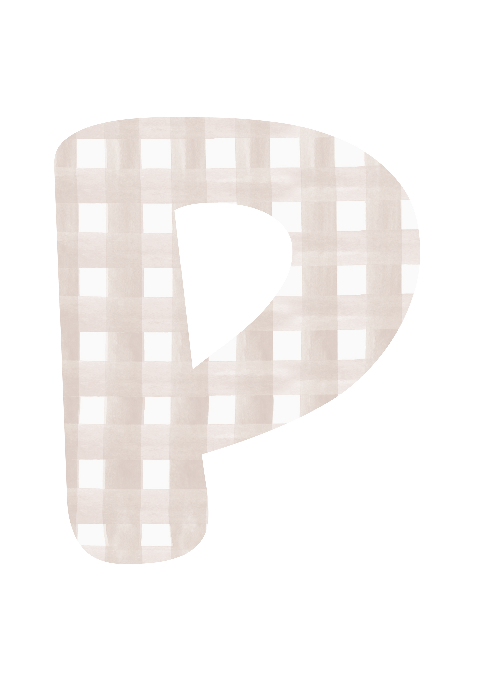 Gingham Letter Name