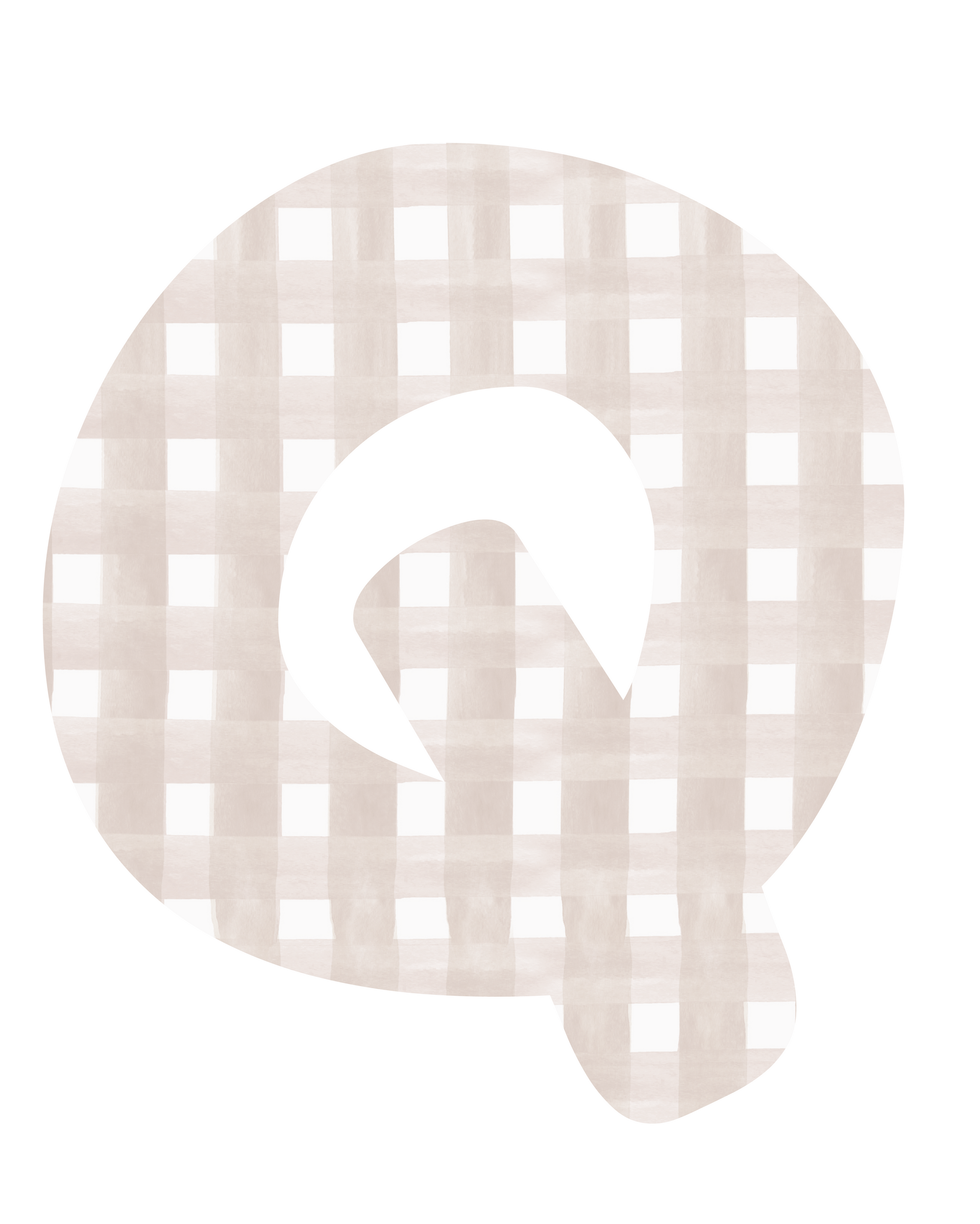 Gingham Letter Name