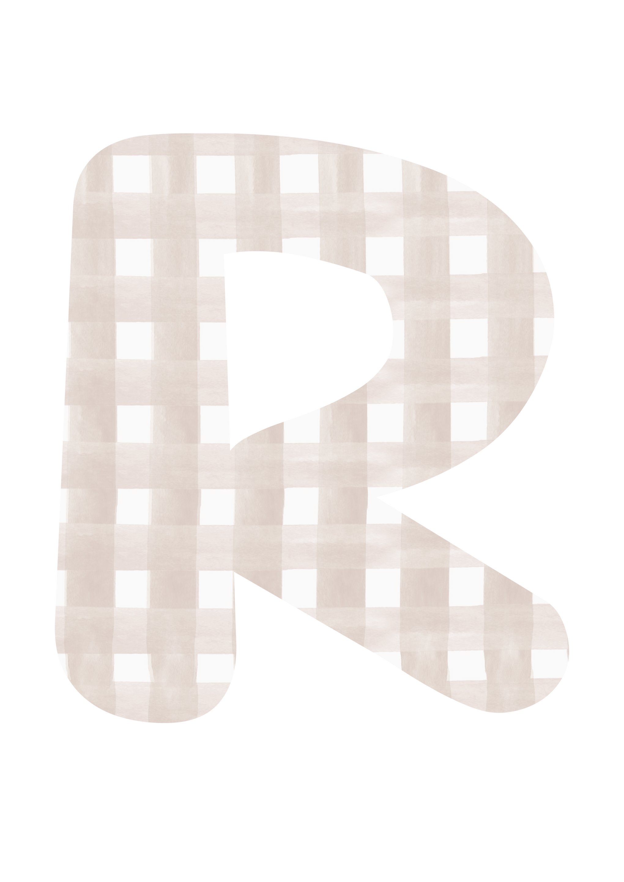 Gingham Letter Name