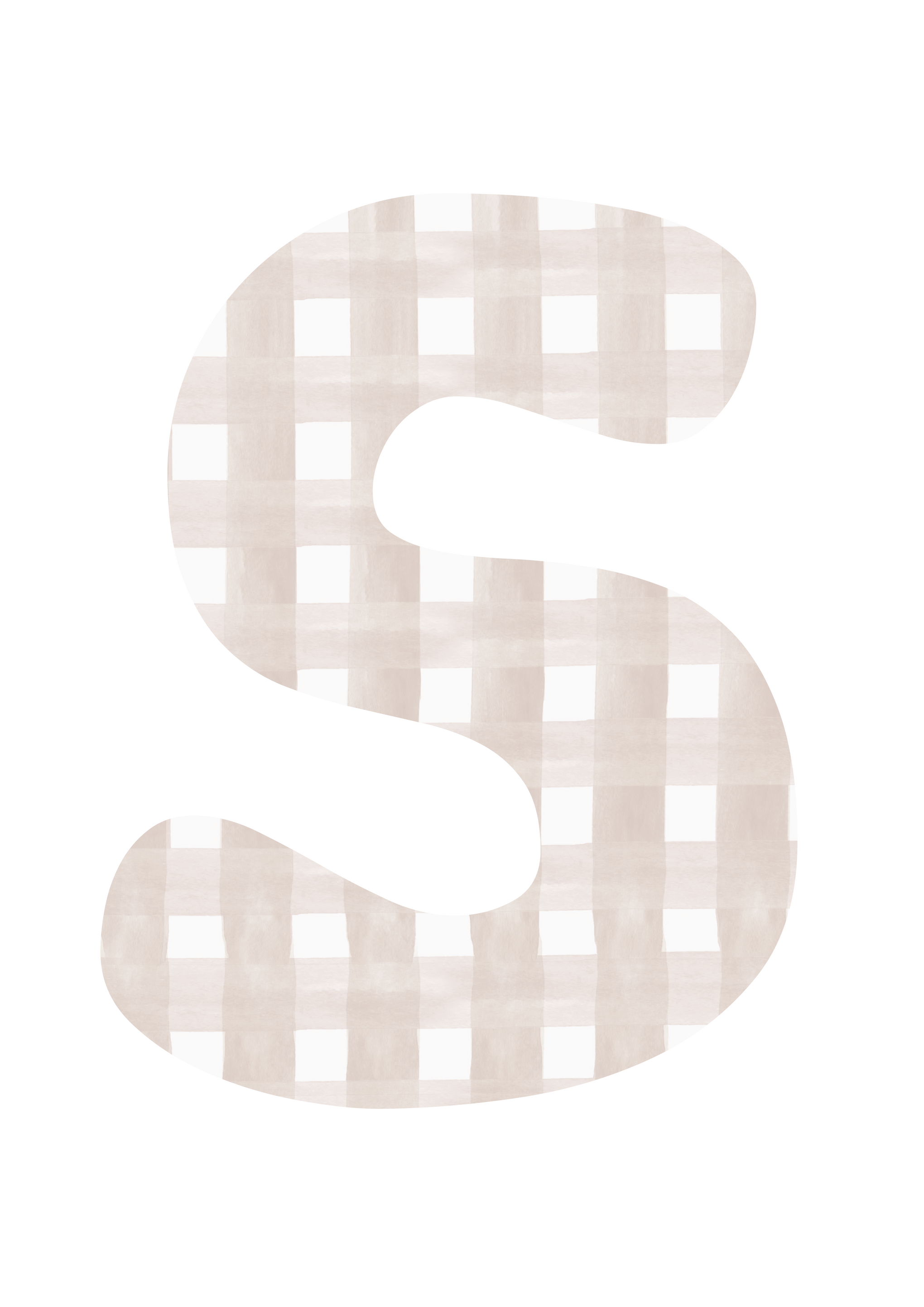 Gingham Letter Name