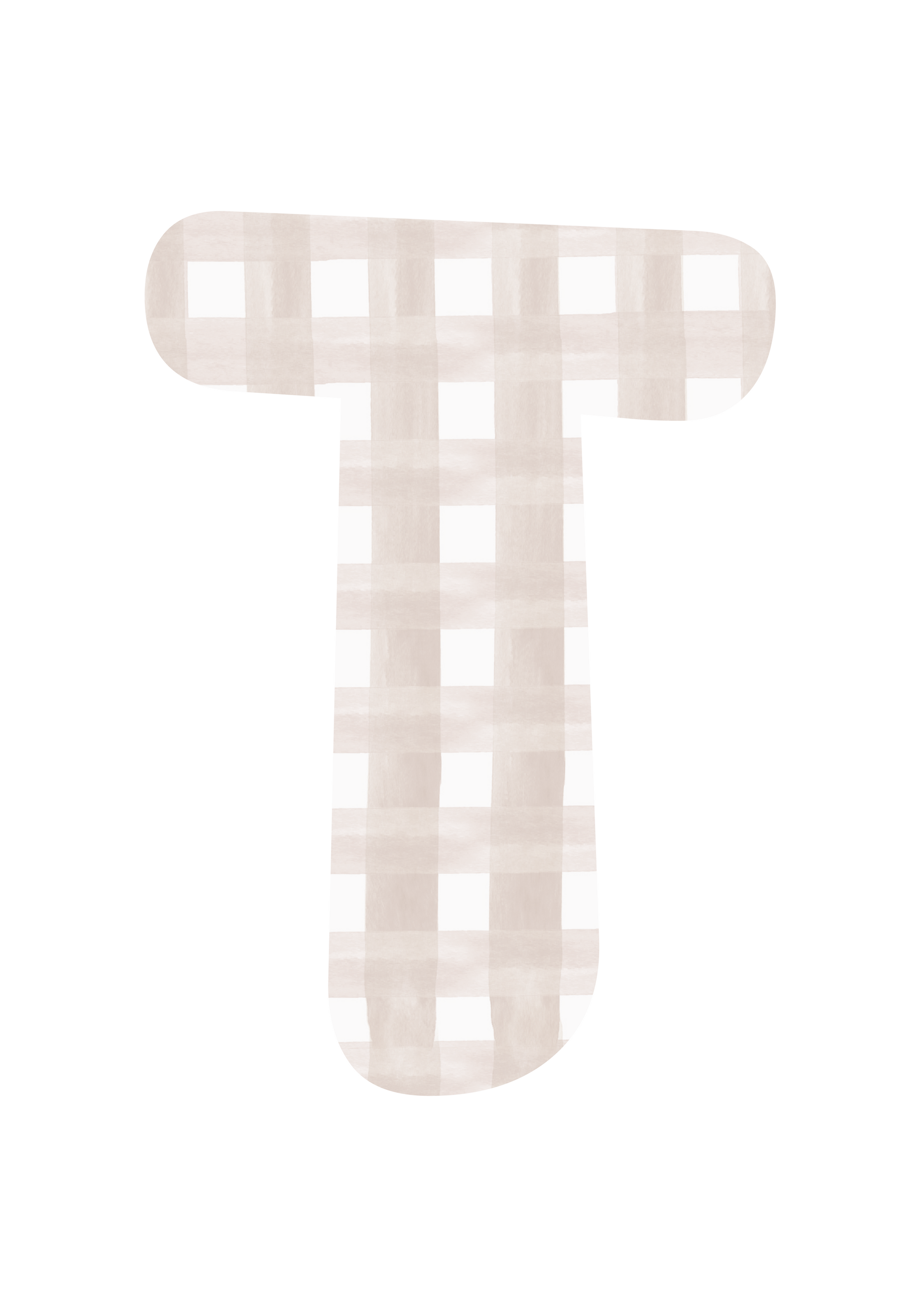 Gingham Letter Name