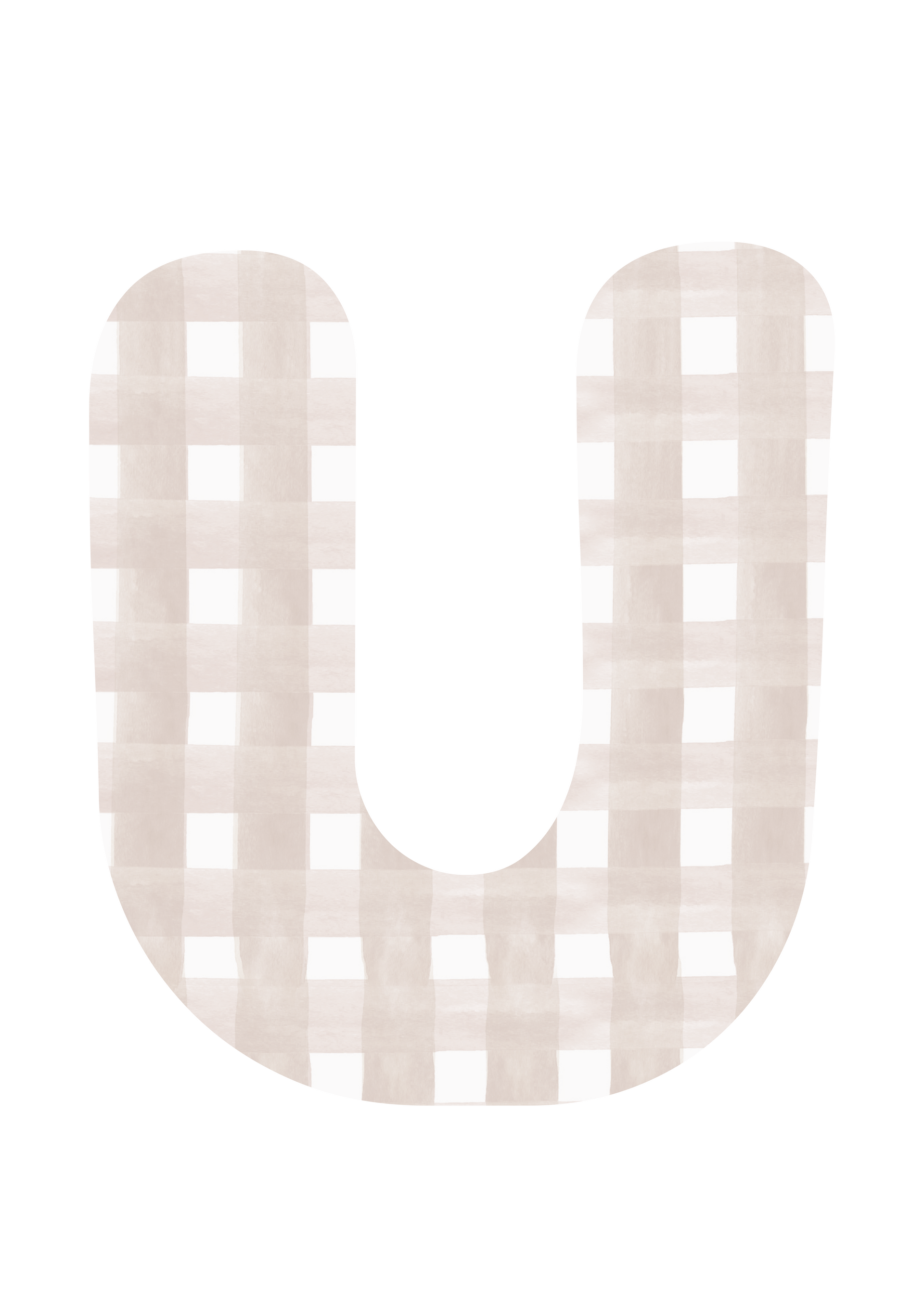 Gingham Letter Name