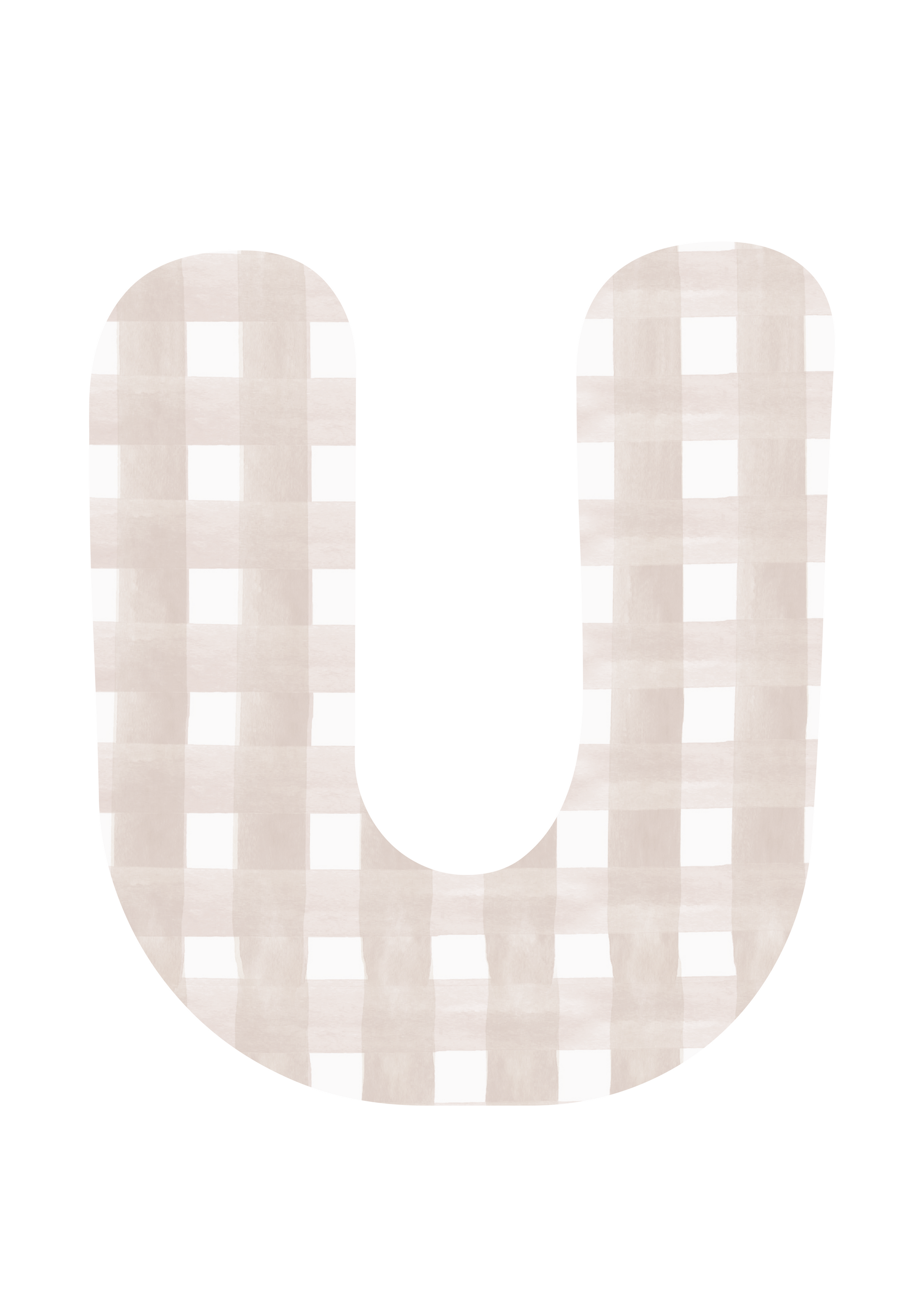Gingham Letter Name