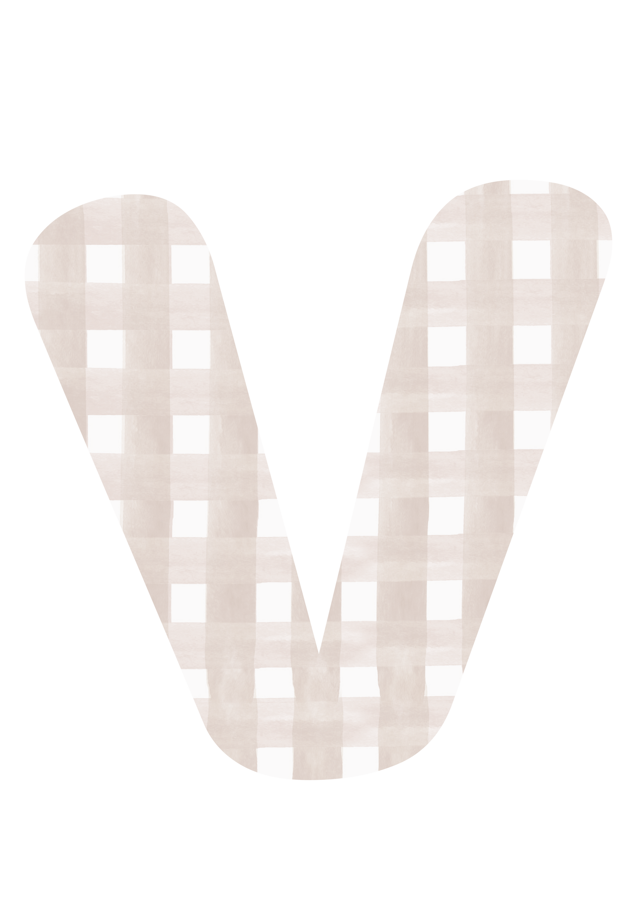Gingham Letter Name