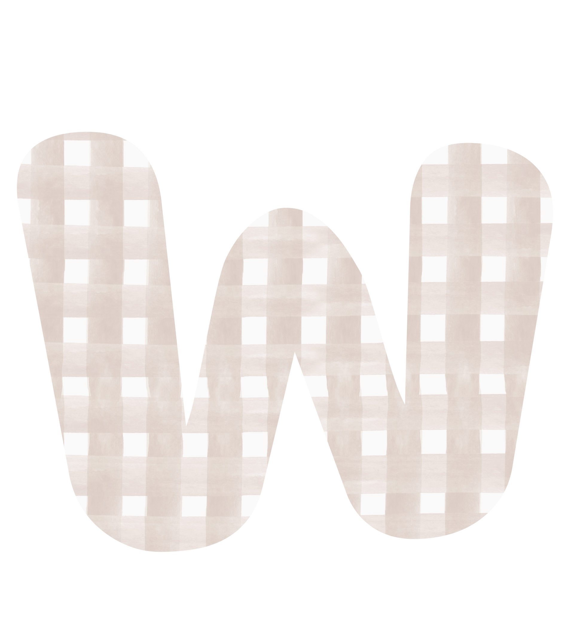 Gingham Letter Name