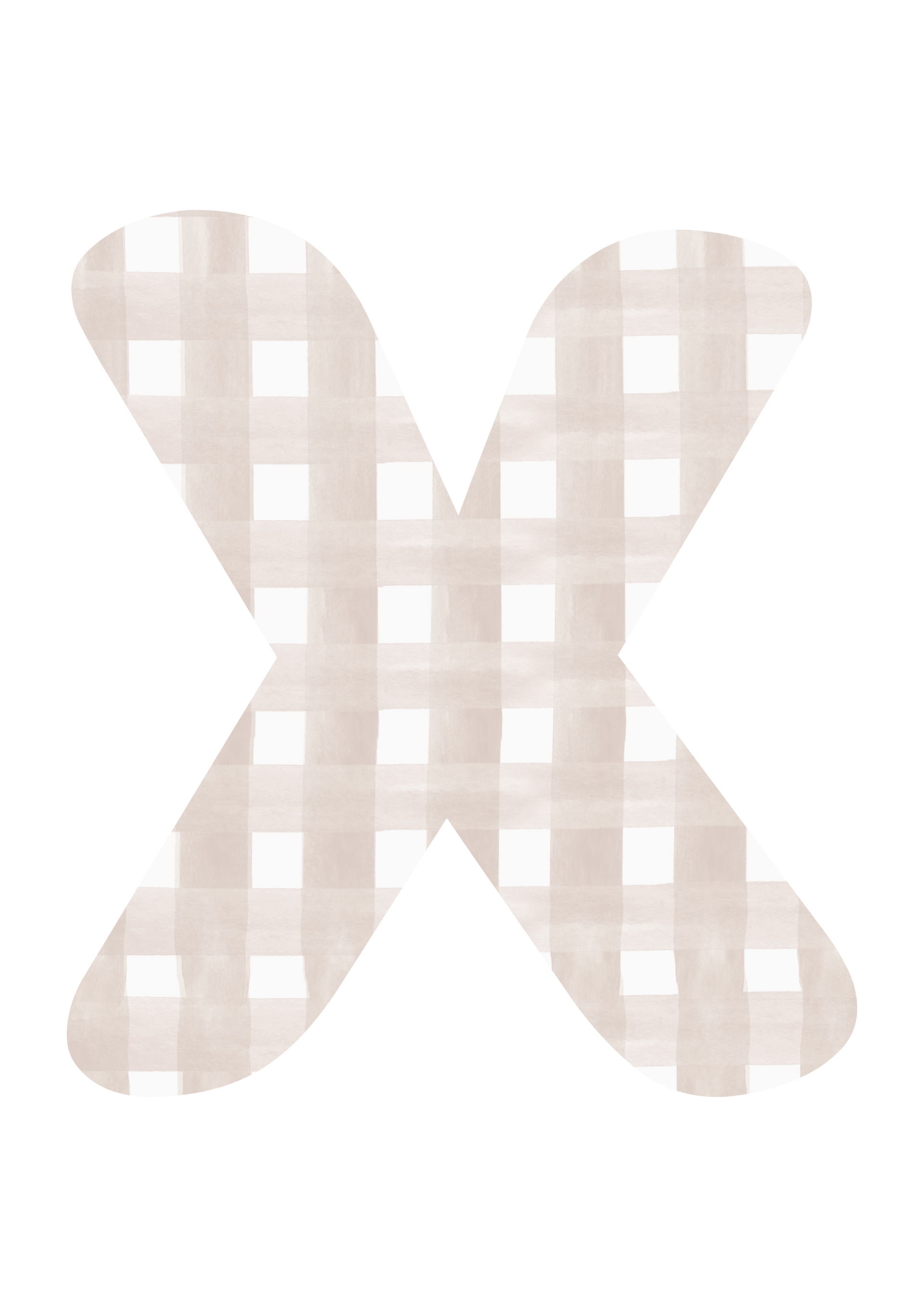 Gingham Letter Name