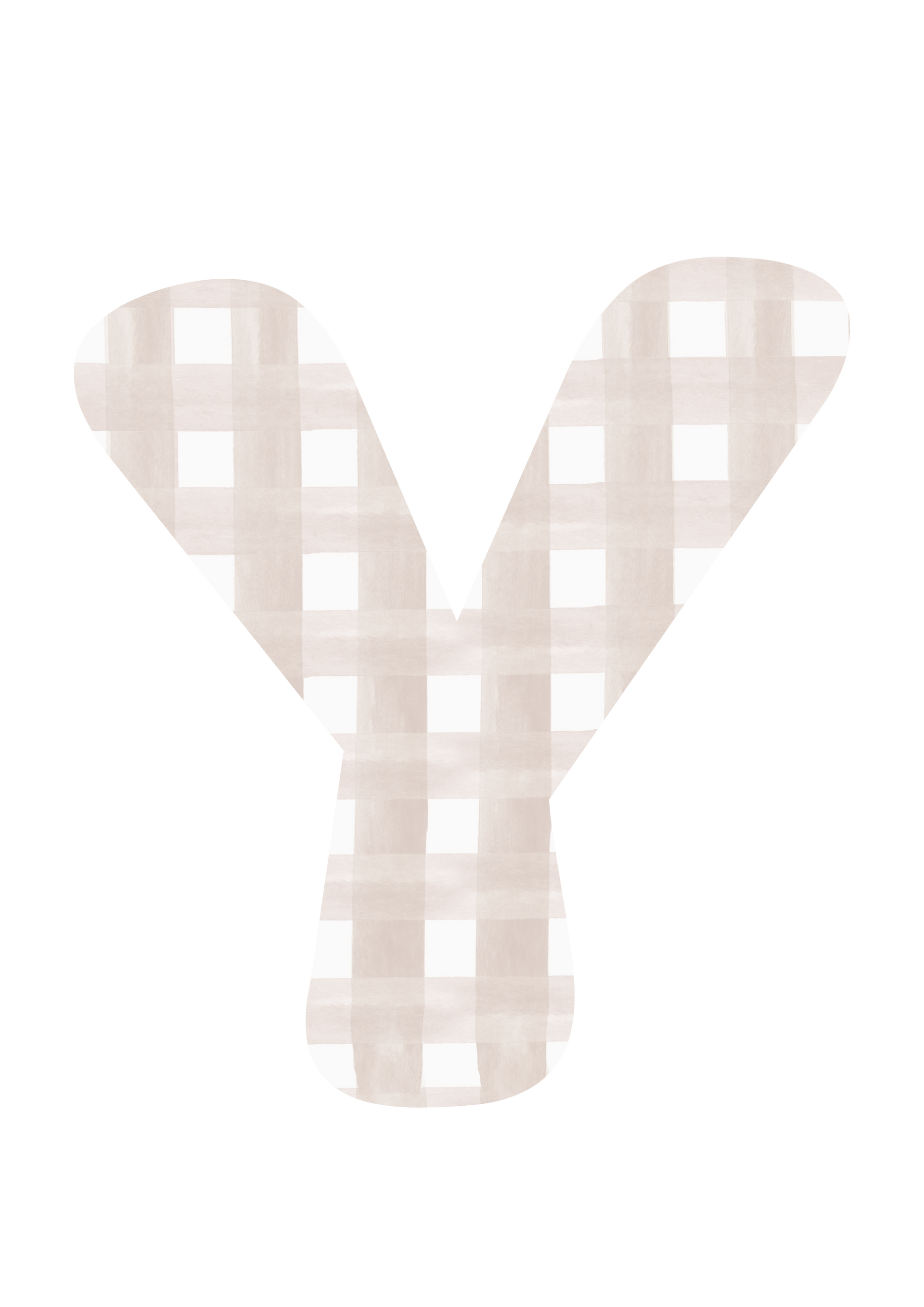 Gingham Letter Name