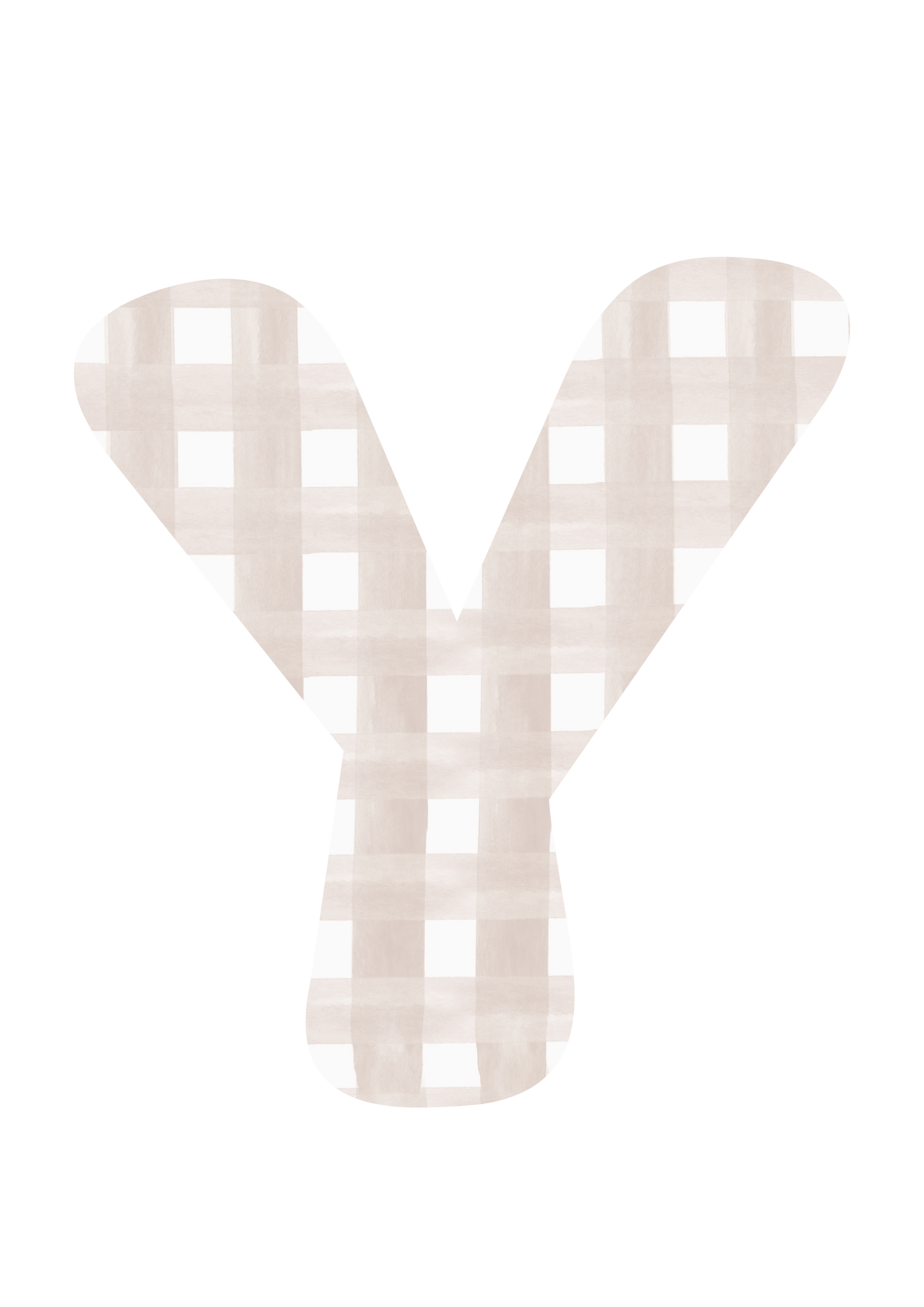 Gingham Letter Name