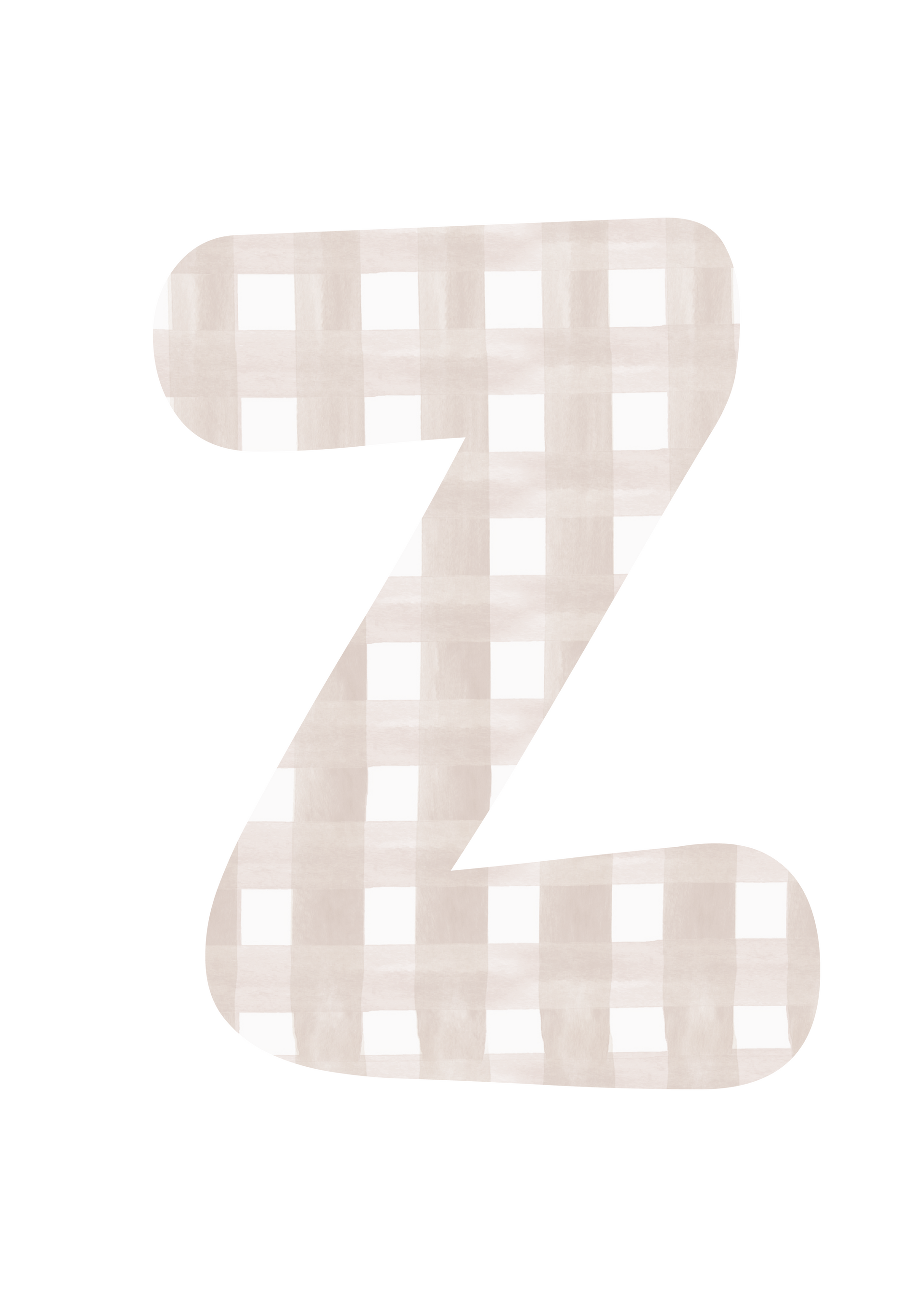 Gingham Letter Name