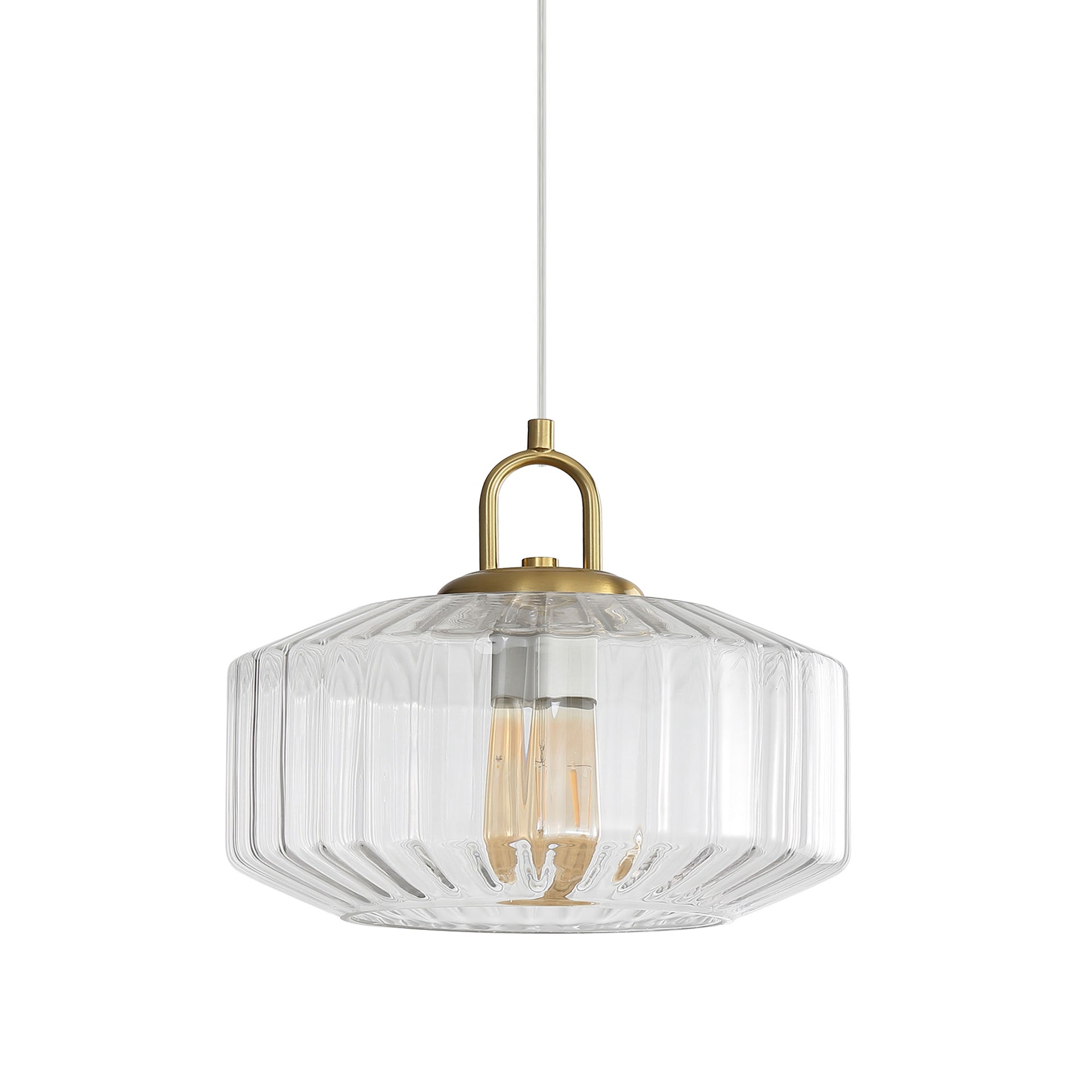 Oriel Lighting Clarise Clear Geometric Glass Pendant